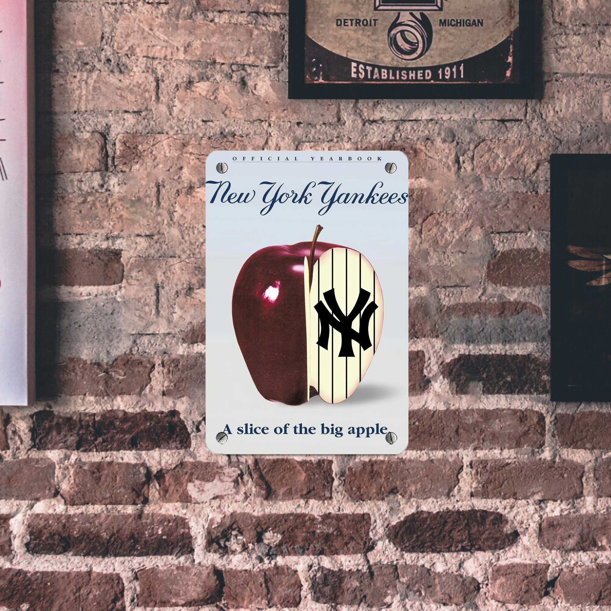 New York Yankees 202 Metal Tin Sign 8x12inch - High-Quality Full-Print Decorative Wall Art, Durable Rust-Resistant Metal Plaque For Living Room, Bedroom, Kitchen, Office, Bar Décor