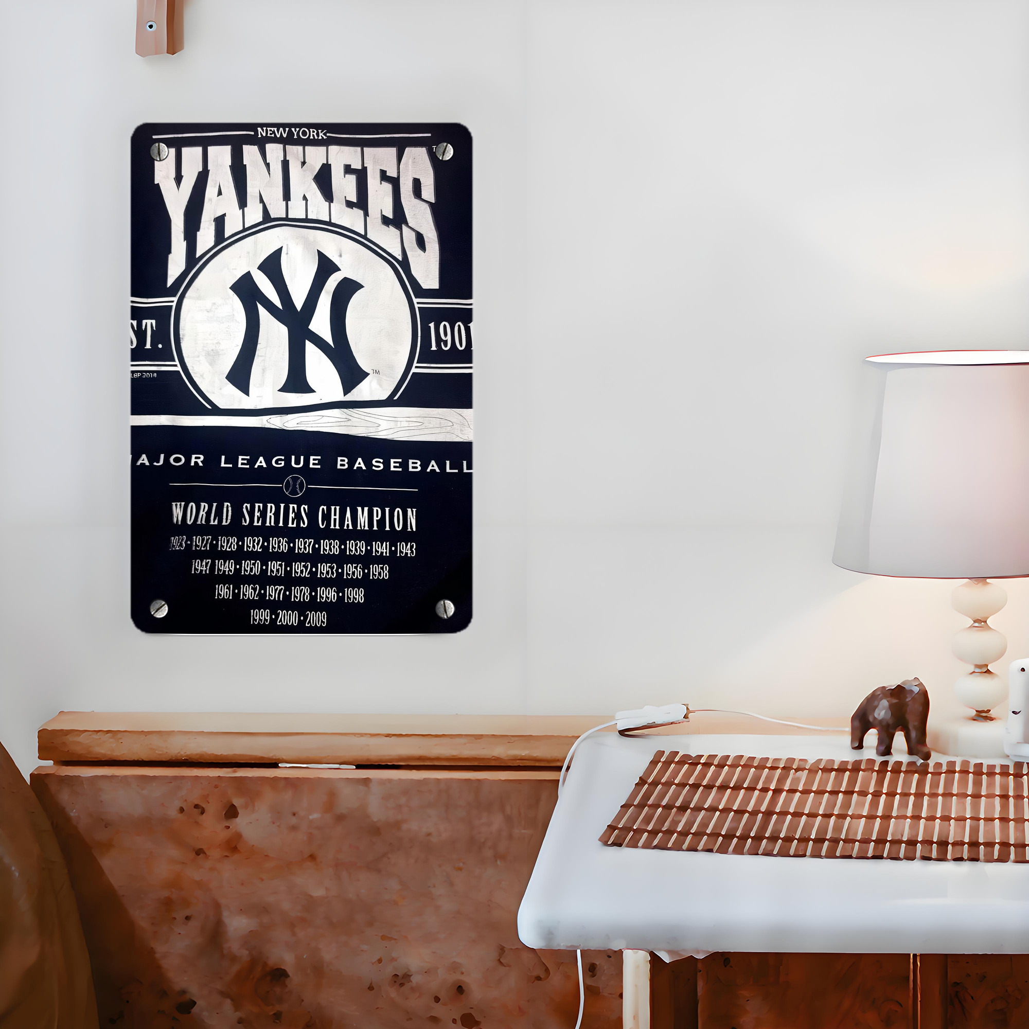 New York Yankees 211 Metal Tin Sign 8x12inch - High-Quality Full-Print Decorative Wall Art, Durable Rust-Resistant Metal Plaque For Living Room, Bedroom, Kitchen, Office, Bar Décor