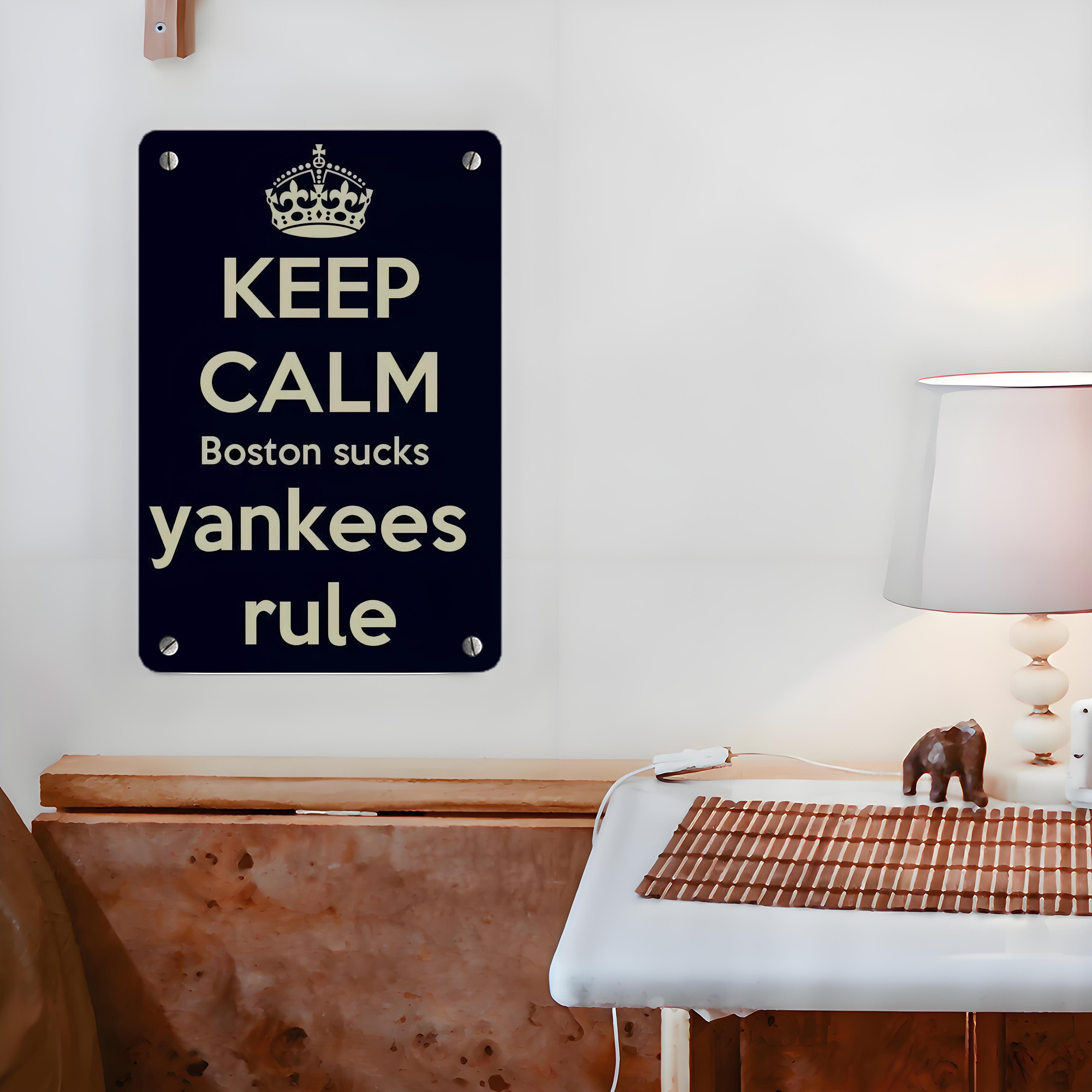 New York Yankees 226 Metal Tin Sign 8x12inch - High-Quality Full-Print Decorative Wall Art, Durable Rust-Resistant Metal Plaque For Living Room, Bedroom, Kitchen, Office, Bar Décor