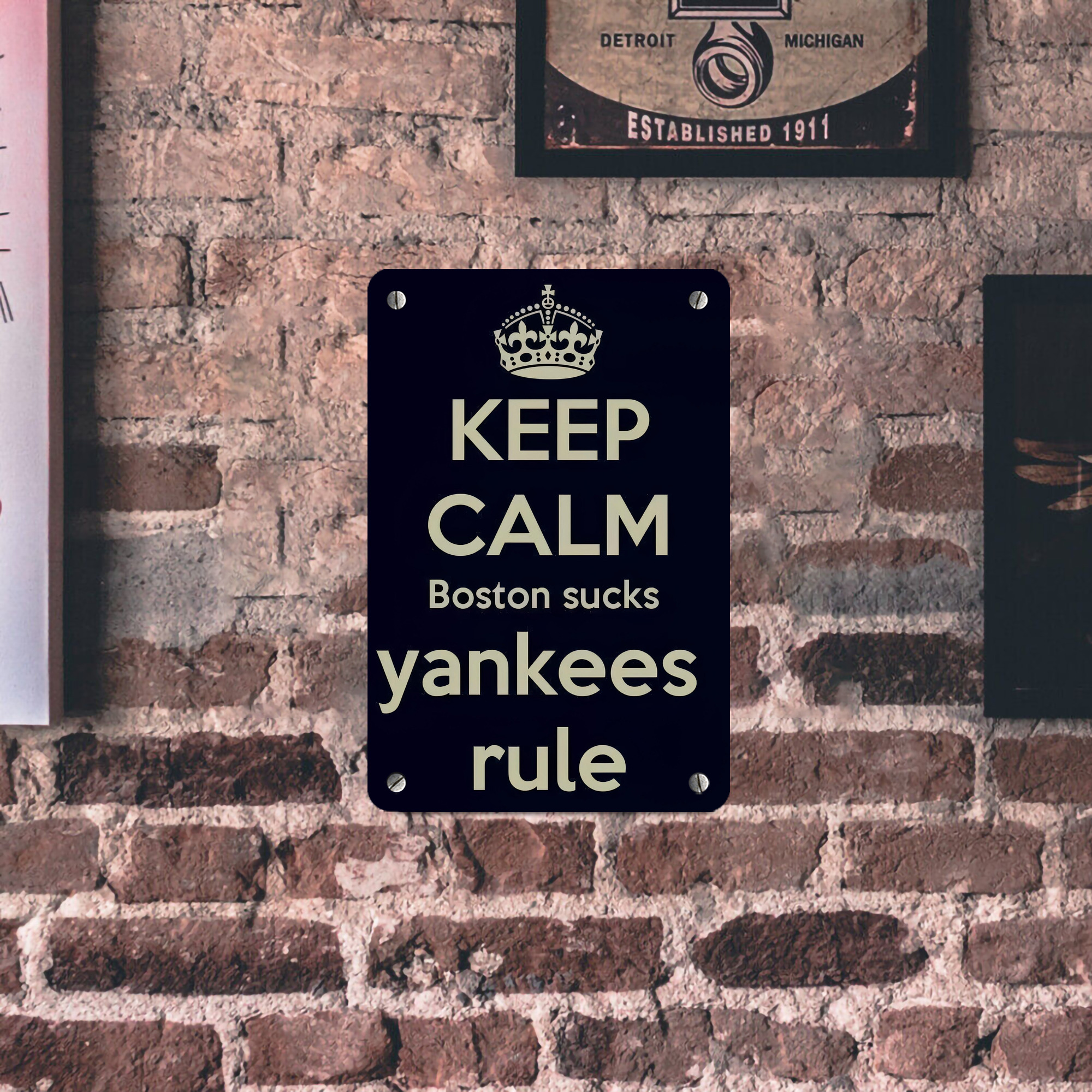 New York Yankees 226 Metal Tin Sign 8x12inch - High-Quality Full-Print Decorative Wall Art, Durable Rust-Resistant Metal Plaque For Living Room, Bedroom, Kitchen, Office, Bar Décor