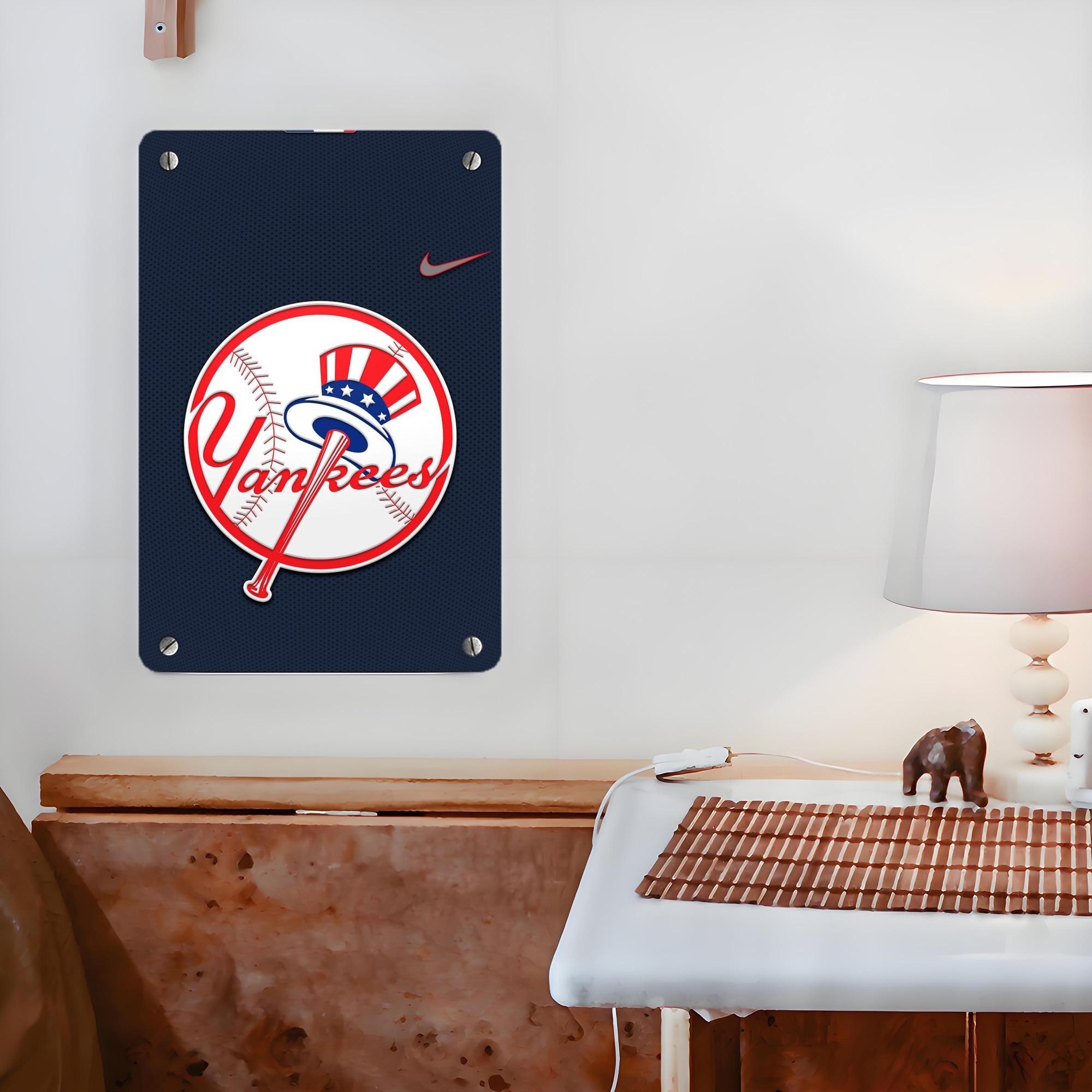 New York Yankees 208 Metal Tin Sign 8x12inch - High-Quality Full-Print Decorative Wall Art, Durable Rust-Resistant Metal Plaque For Living Room, Bedroom, Kitchen, Office, Bar Décor