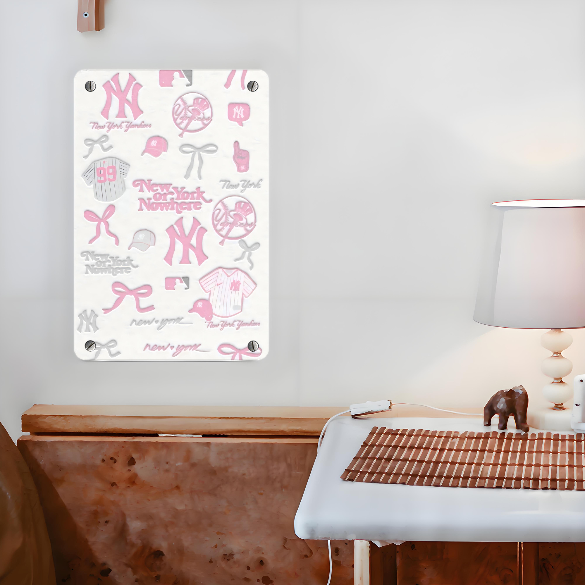 New York Yankees 206 Metal Tin Sign 8x12inch - High-Quality Full-Print Decorative Wall Art, Durable Rust-Resistant Metal Plaque For Living Room, Bedroom, Kitchen, Office, Bar Décor