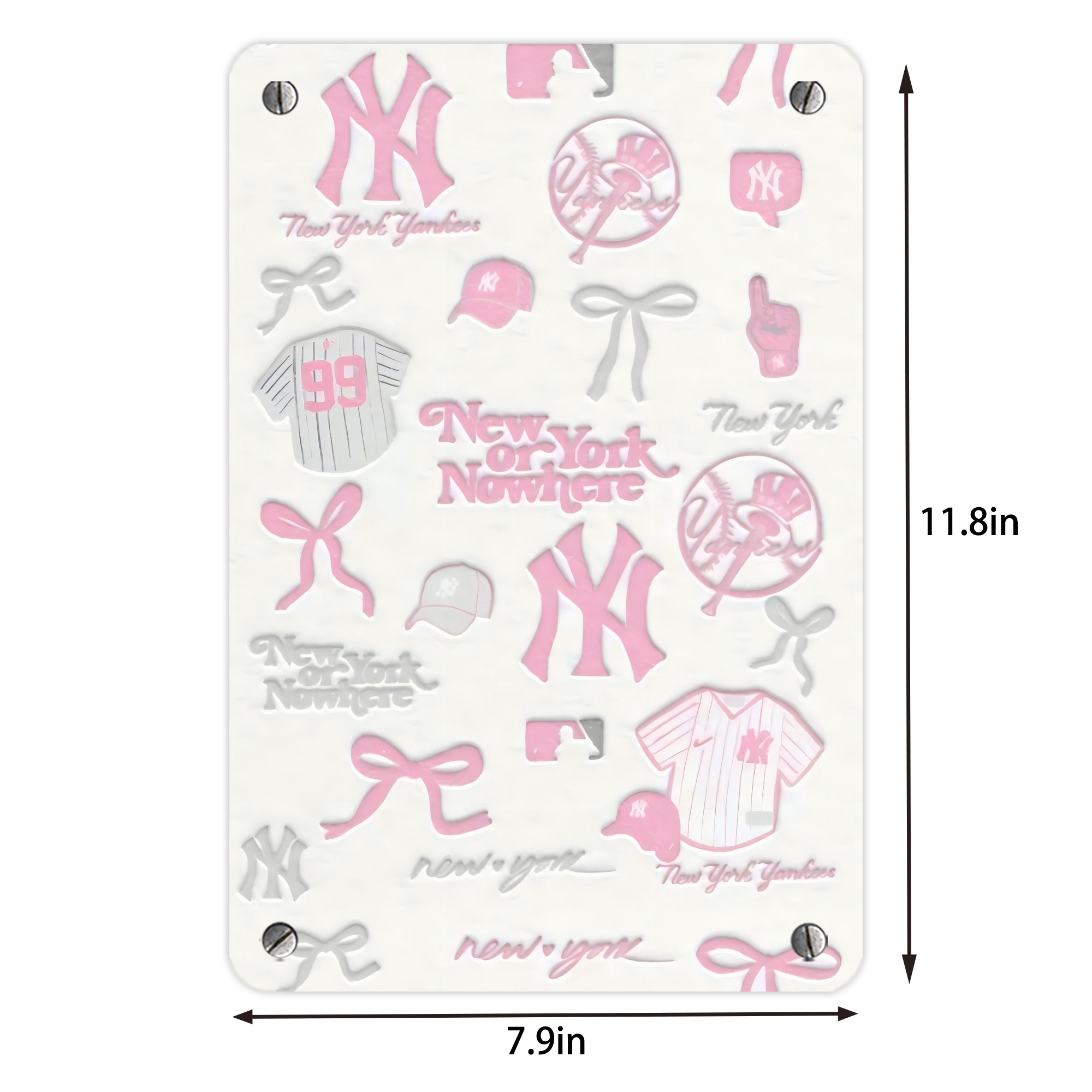 New York Yankees 206 Metal Tin Sign 8x12inch - High-Quality Full-Print Decorative Wall Art, Durable Rust-Resistant Metal Plaque For Living Room, Bedroom, Kitchen, Office, Bar Décor