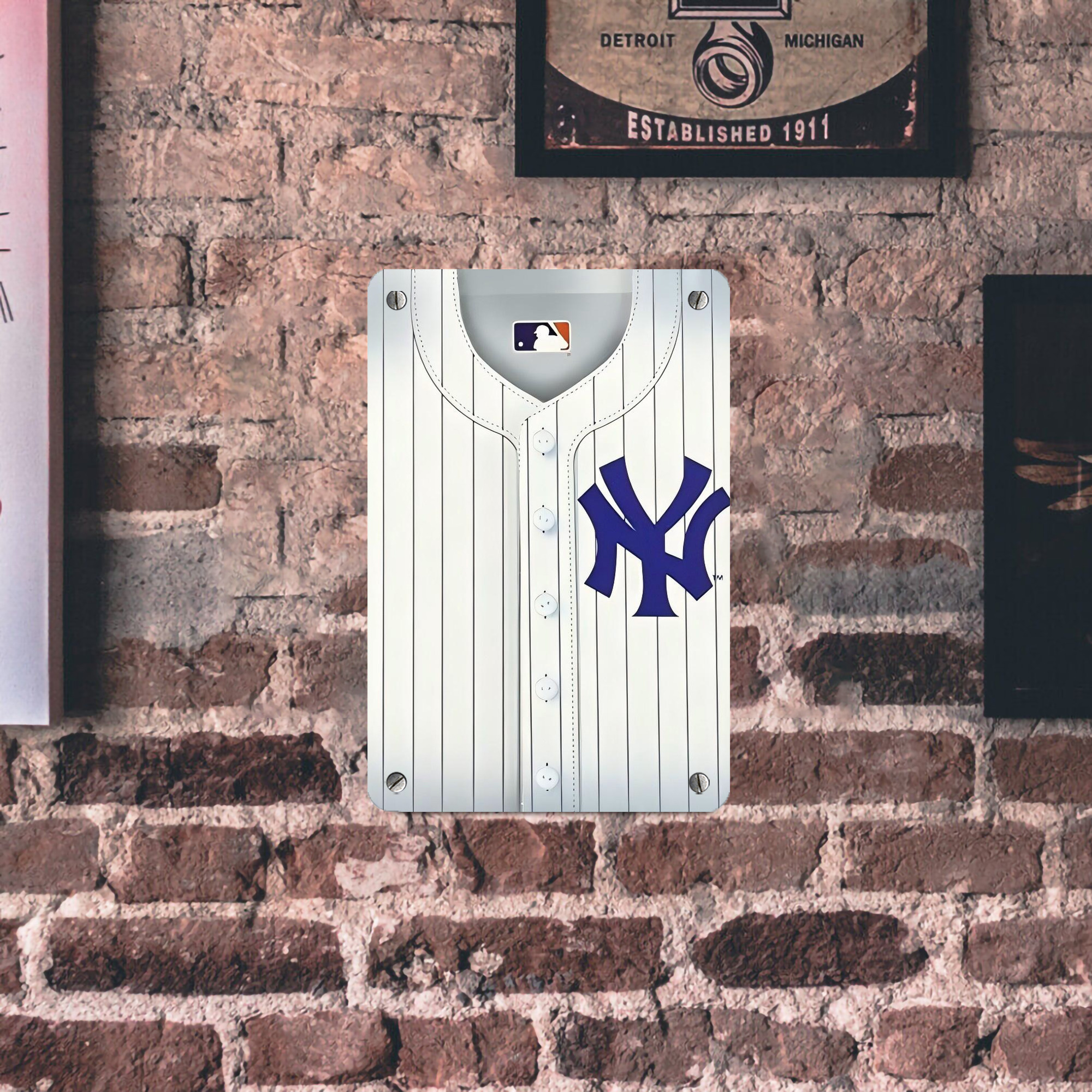 New York Yankees 213 Metal Tin Sign 8x12inch - High-Quality Full-Print Decorative Wall Art, Durable Rust-Resistant Metal Plaque For Living Room, Bedroom, Kitchen, Office, Bar Décor