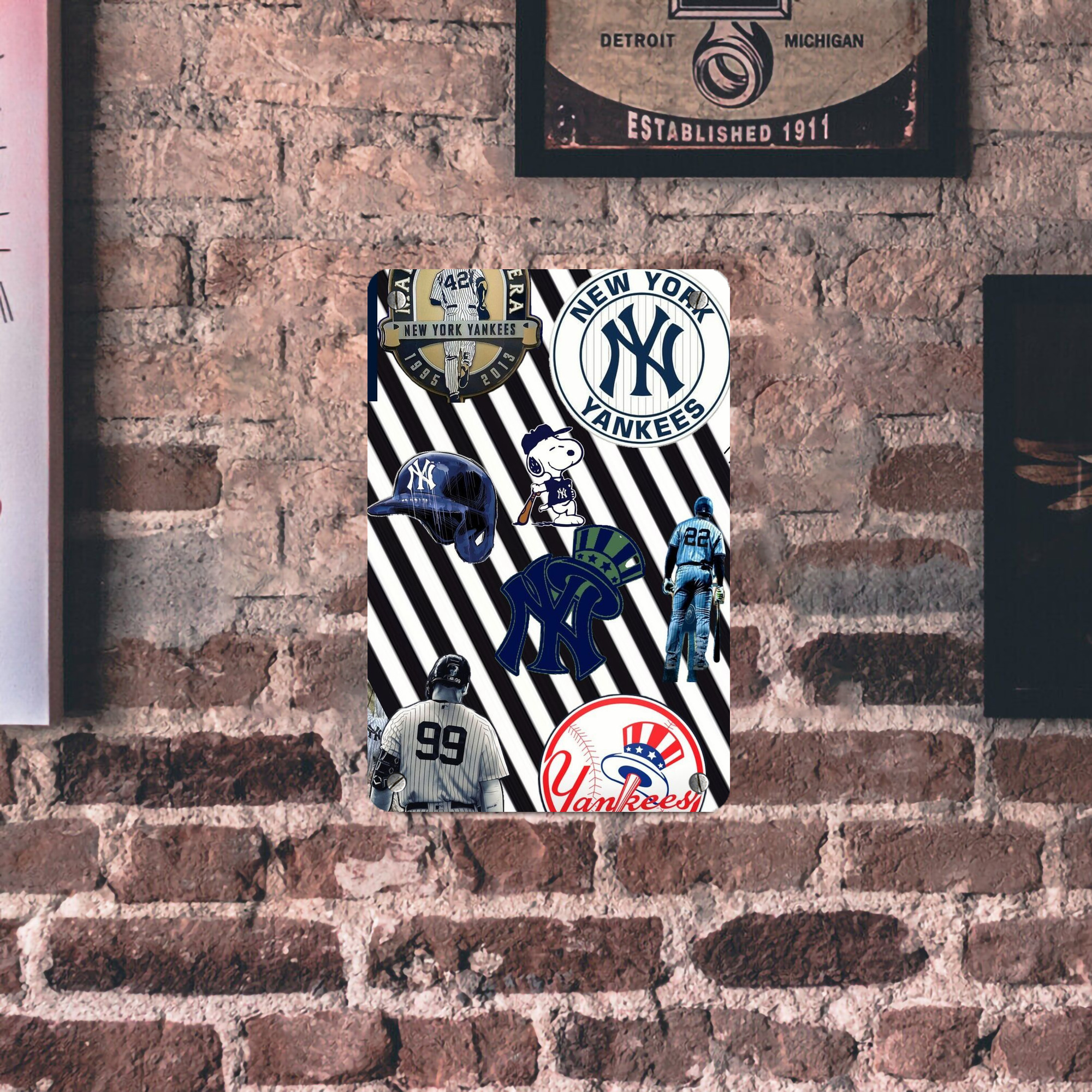 New York Yankees 231 Metal Tin Sign 8x12inch - High-Quality Full-Print Decorative Wall Art, Durable Rust-Resistant Metal Plaque For Living Room, Bedroom, Kitchen, Office, Bar Décor