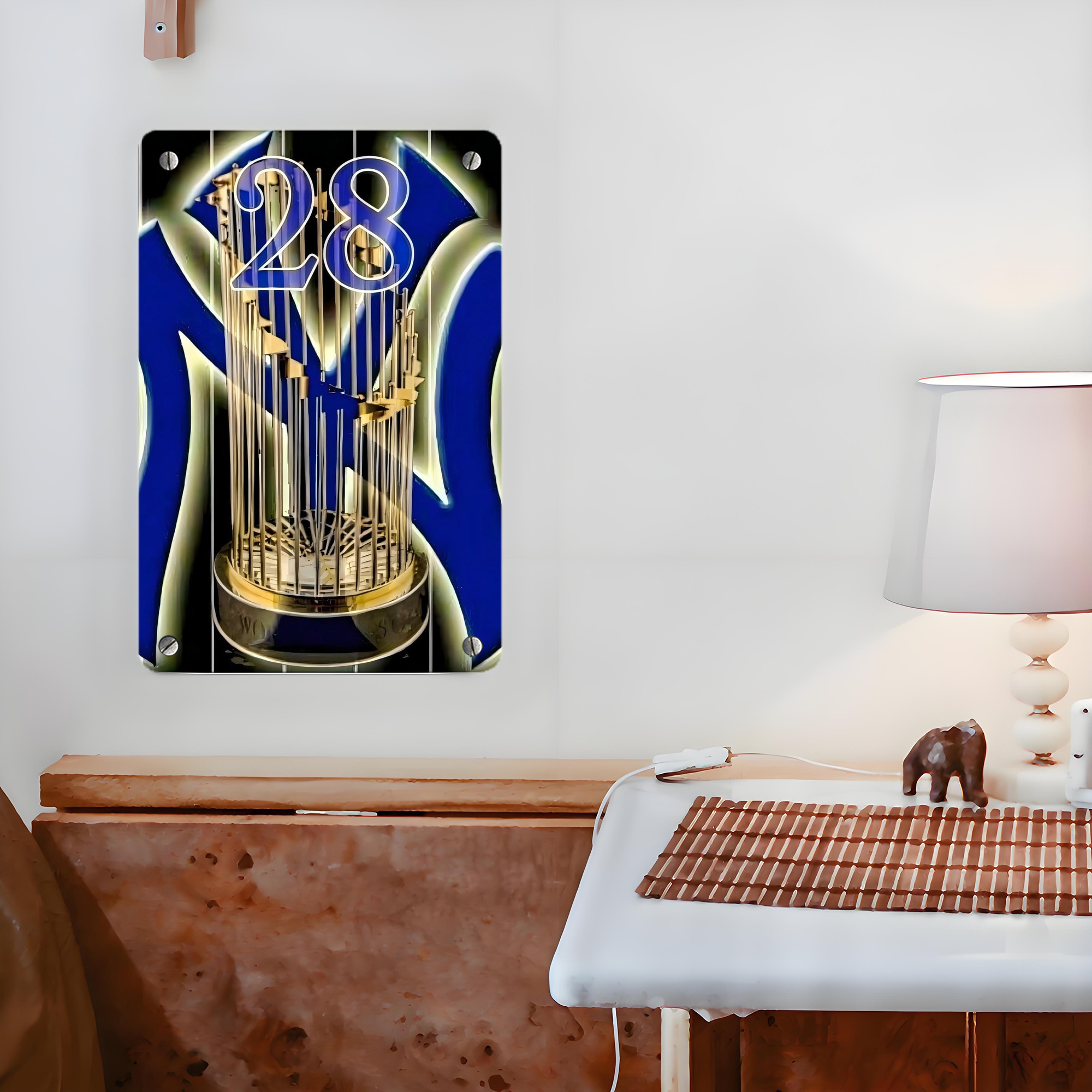 New York Yankees 212 Metal Tin Sign 8x12inch - High-Quality Full-Print Decorative Wall Art, Durable Rust-Resistant Metal Plaque For Living Room, Bedroom, Kitchen, Office, Bar Décor