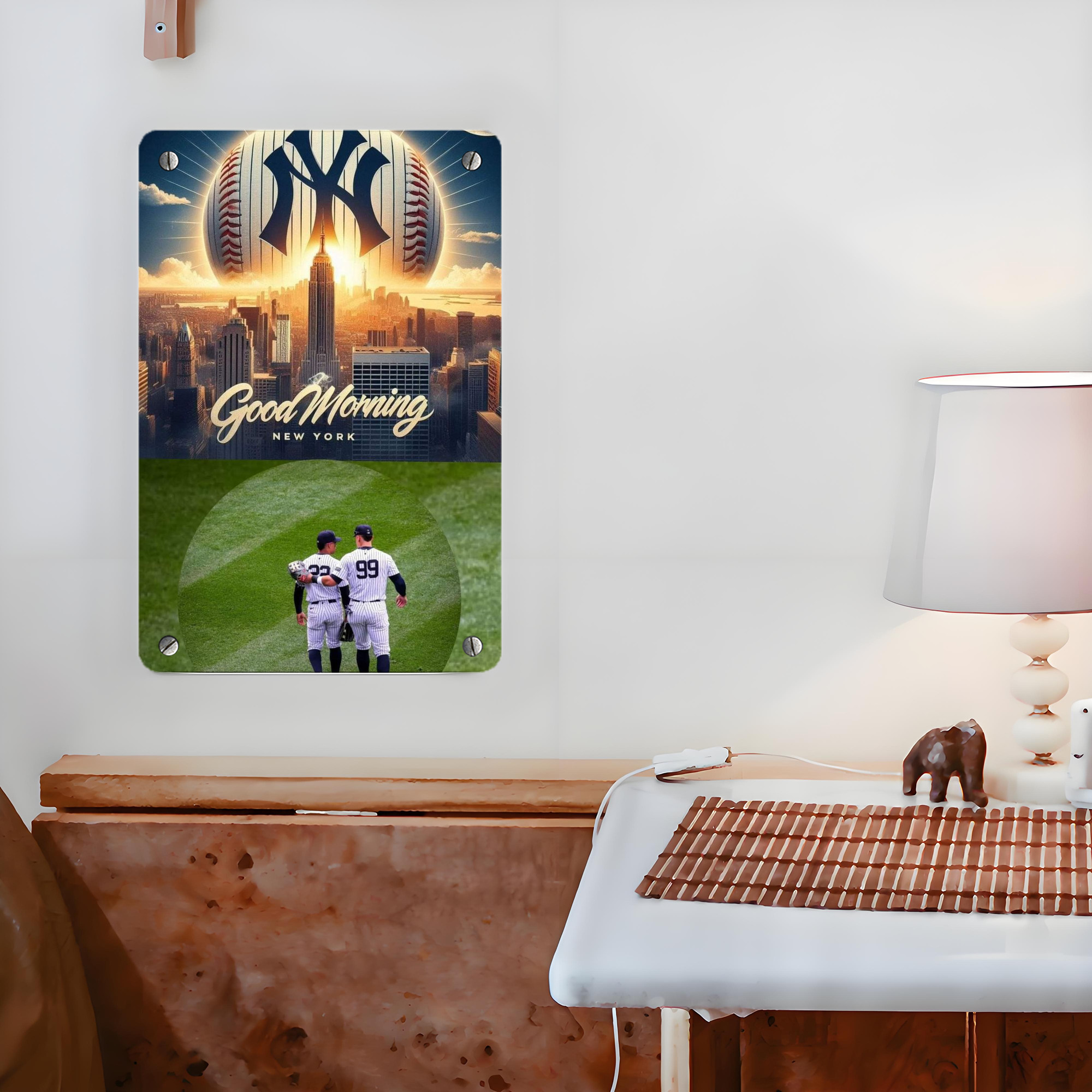 New York Yankees 218 Metal Tin Sign 8x12inch - High-Quality Full-Print Decorative Wall Art, Durable Rust-Resistant Metal Plaque For Living Room, Bedroom, Kitchen, Office, Bar Décor