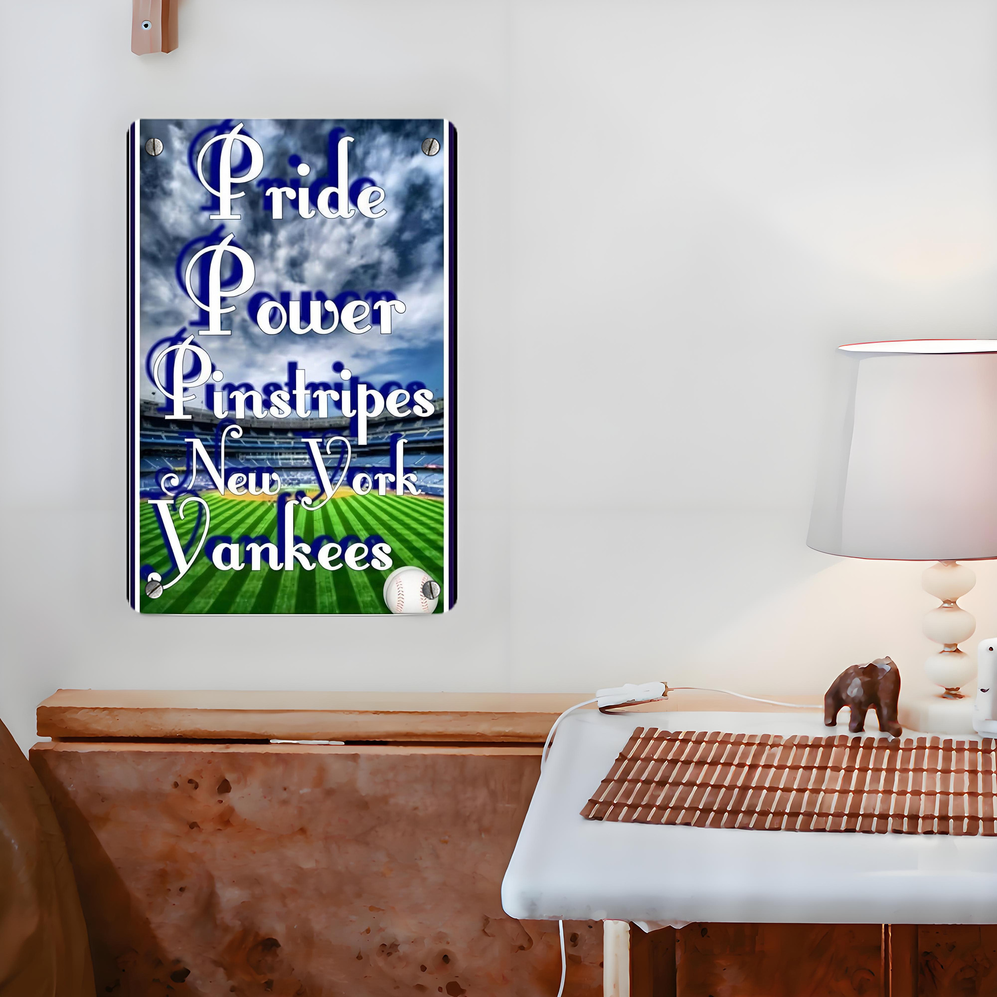 New York Yankees 309 Metal Tin Sign 8x12inch - High-Quality Full-Print Decorative Wall Art, Durable Rust-Resistant Metal Plaque For Living Room, Bedroom, Kitchen, Office, Bar Décor