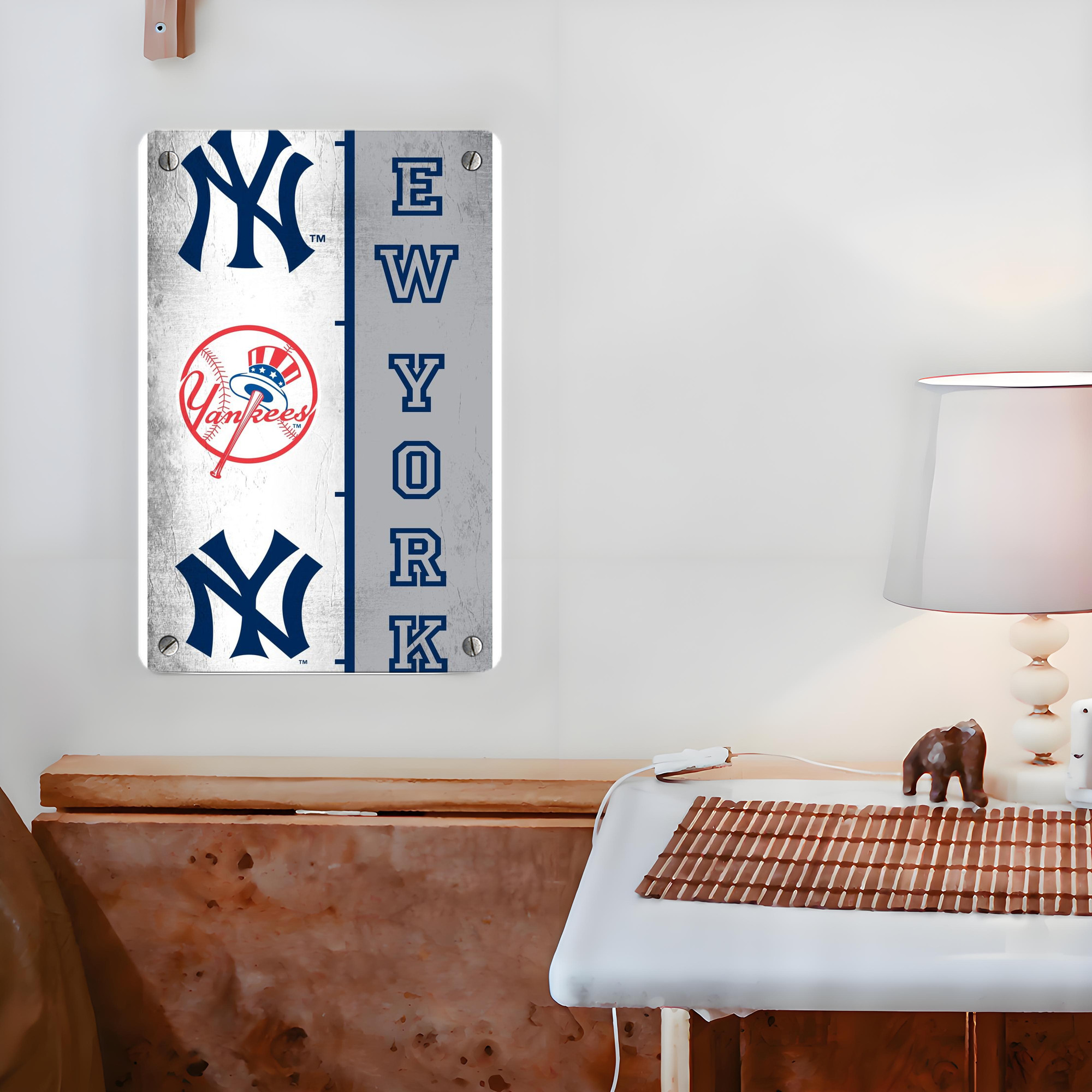 New York Yankees 217 Metal Tin Sign 8x12inch - High-Quality Full-Print Decorative Wall Art, Durable Rust-Resistant Metal Plaque For Living Room, Bedroom, Kitchen, Office, Bar Décor