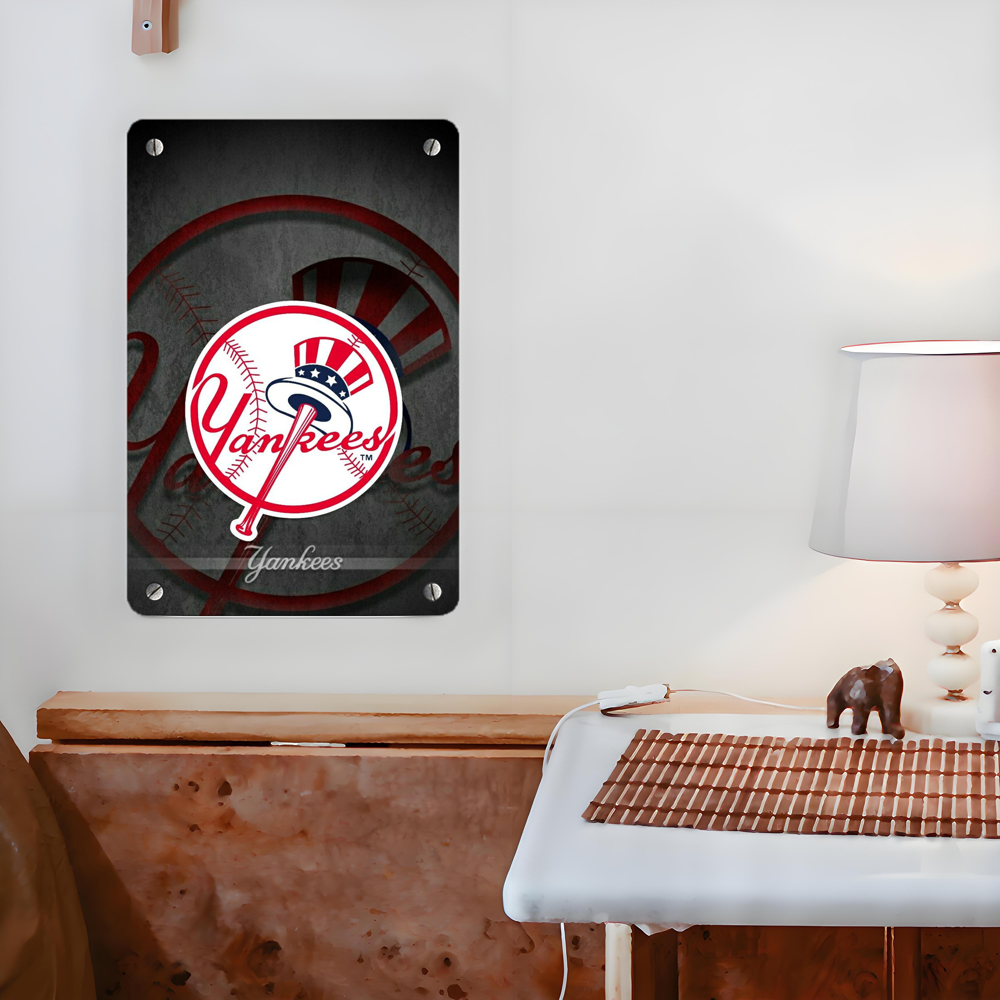 New York Yankees 228 Metal Tin Sign 8x12inch - High-Quality Full-Print Decorative Wall Art, Durable Rust-Resistant Metal Plaque For Living Room, Bedroom, Kitchen, Office, Bar Décor
