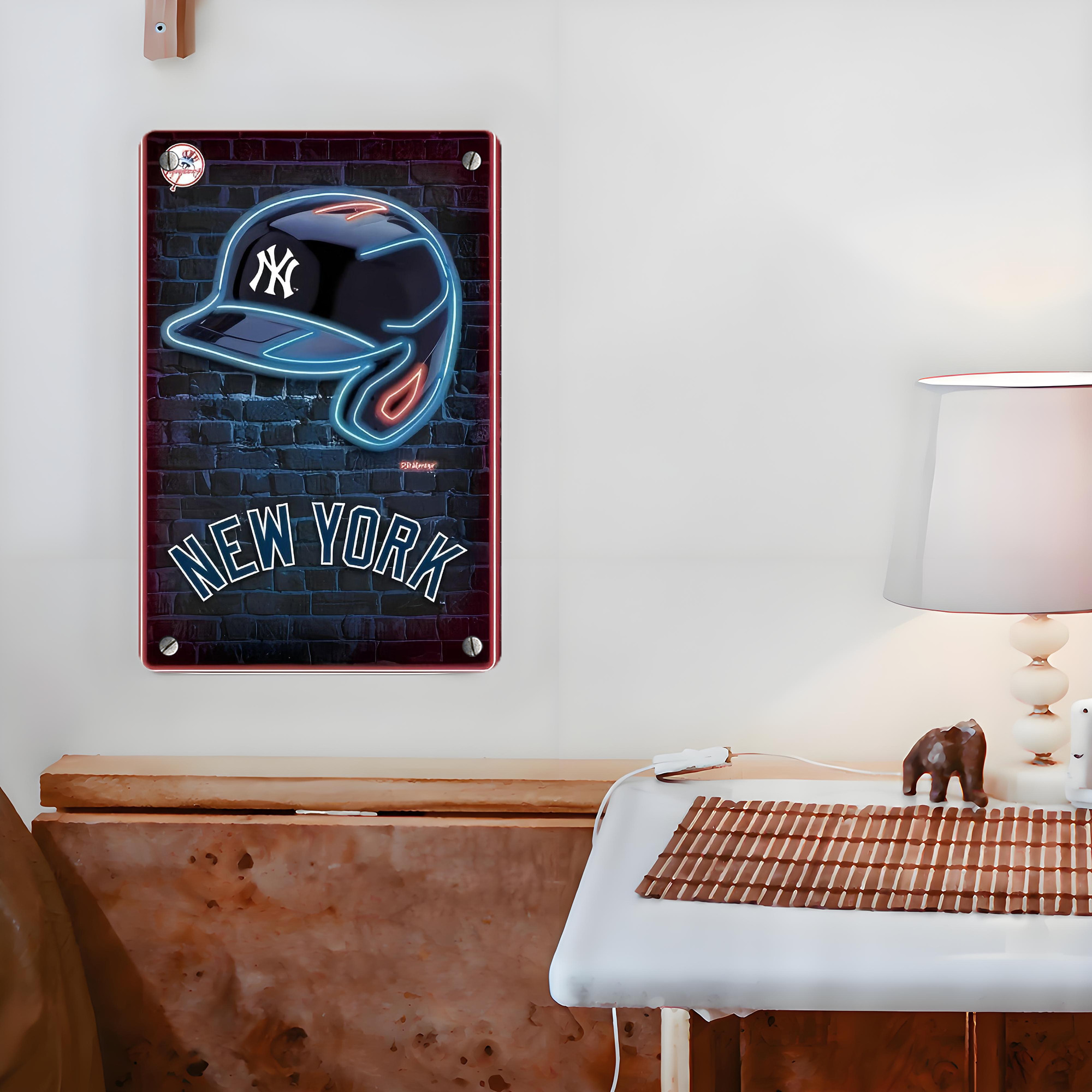 New York Yankees 230 Metal Tin Sign 8x12inch - High-Quality Full-Print Decorative Wall Art, Durable Rust-Resistant Metal Plaque For Living Room, Bedroom, Kitchen, Office, Bar Décor