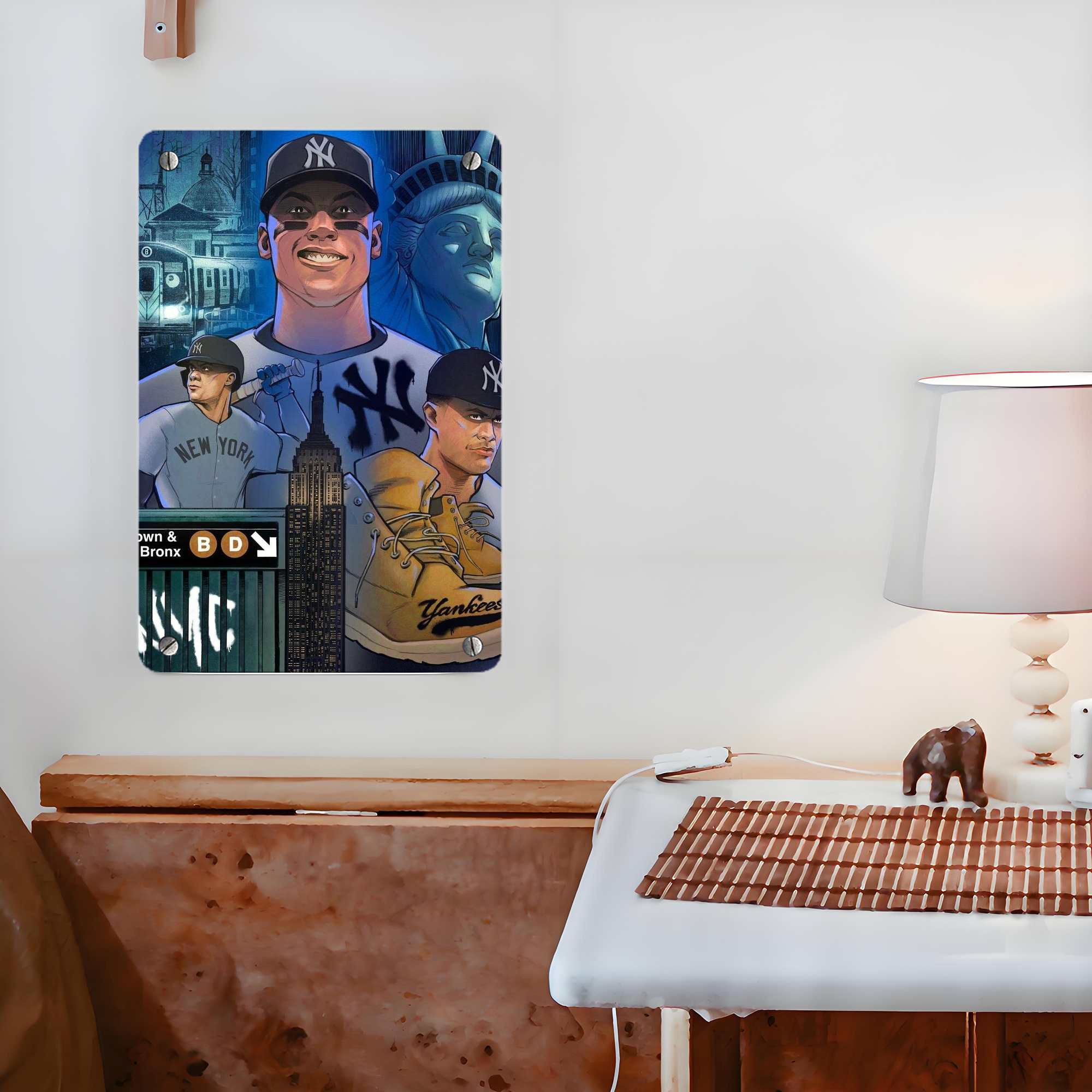 New York Yankees 298 Metal Tin Sign 8x12inch - High-Quality Full-Print Decorative Wall Art, Durable Rust-Resistant Metal Plaque For Living Room, Bedroom, Kitchen, Office, Bar Décor