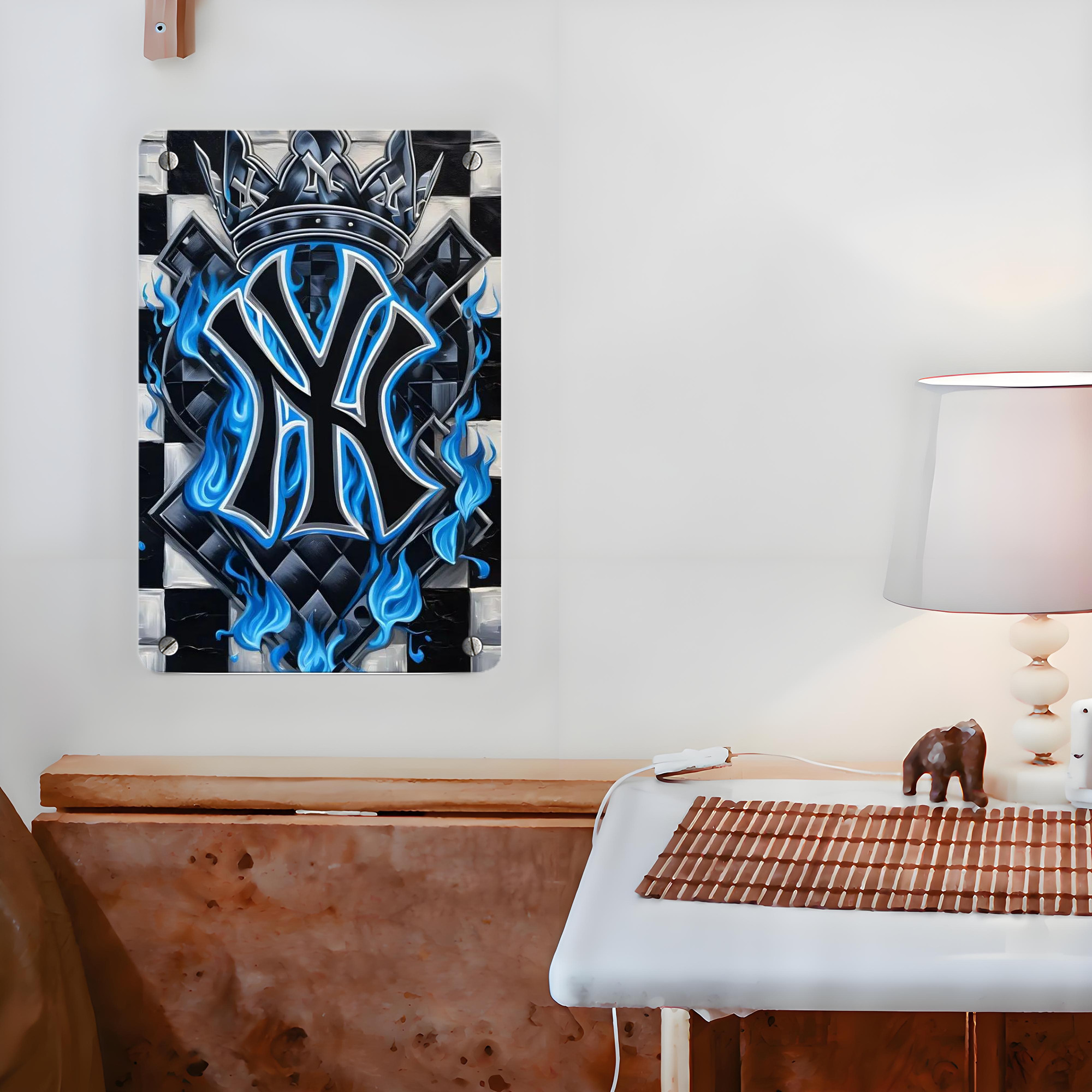 New York Yankees 324 Metal Tin Sign 8x12inch - High-Quality Full-Print Decorative Wall Art, Durable Rust-Resistant Metal Plaque For Living Room, Bedroom, Kitchen, Office, Bar Décor