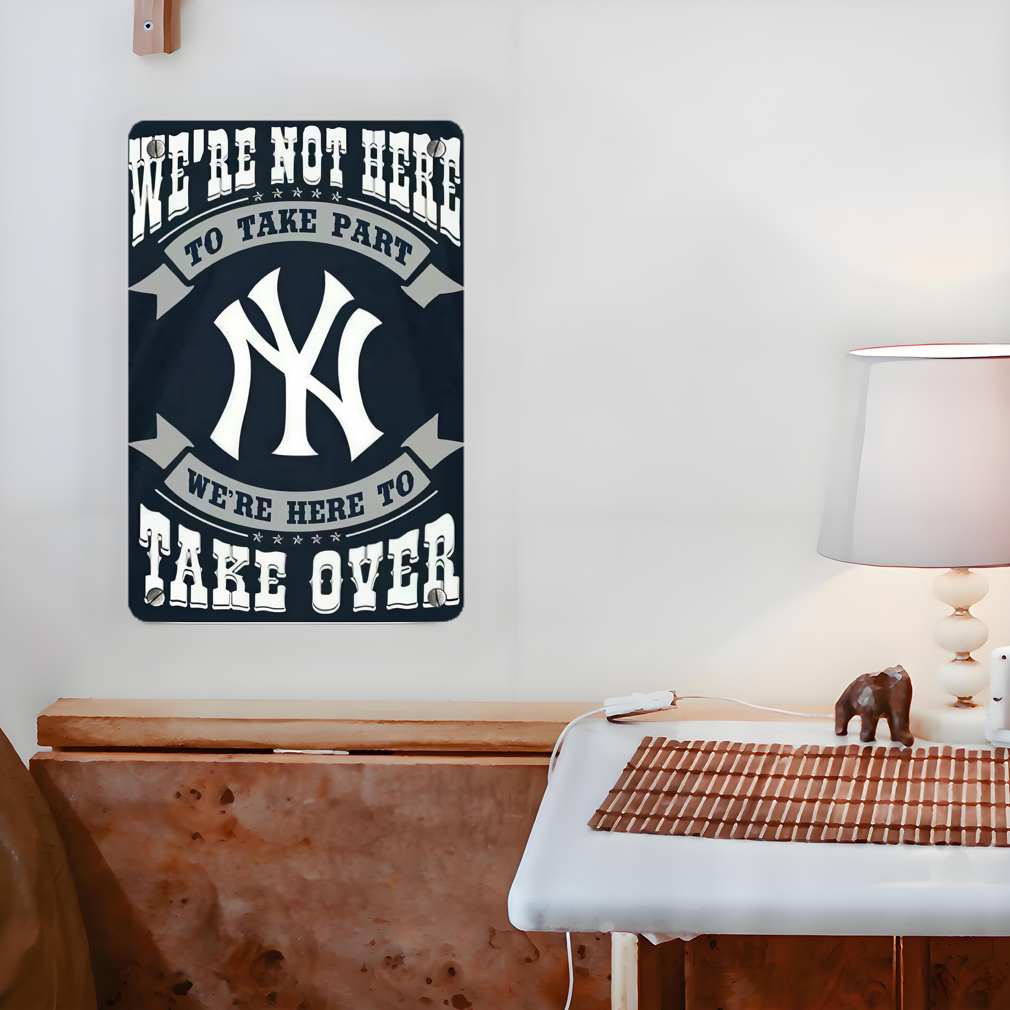 New York Yankees 302 Metal Tin Sign 8x12inch - High-Quality Full-Print Decorative Wall Art, Durable Rust-Resistant Metal Plaque For Living Room, Bedroom, Kitchen, Office, Bar Décor