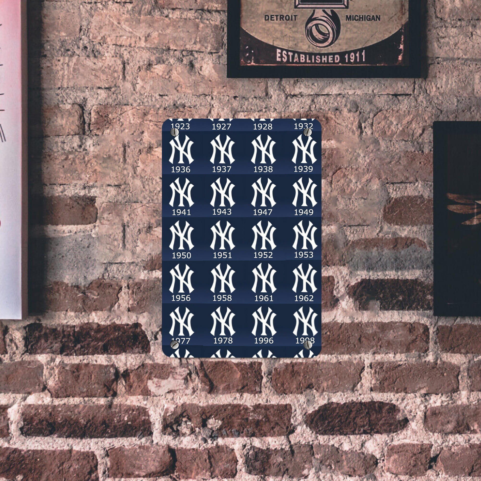 New York Yankees 229 Metal Tin Sign 8x12inch - High-Quality Full-Print Decorative Wall Art, Durable Rust-Resistant Metal Plaque For Living Room, Bedroom, Kitchen, Office, Bar Décor