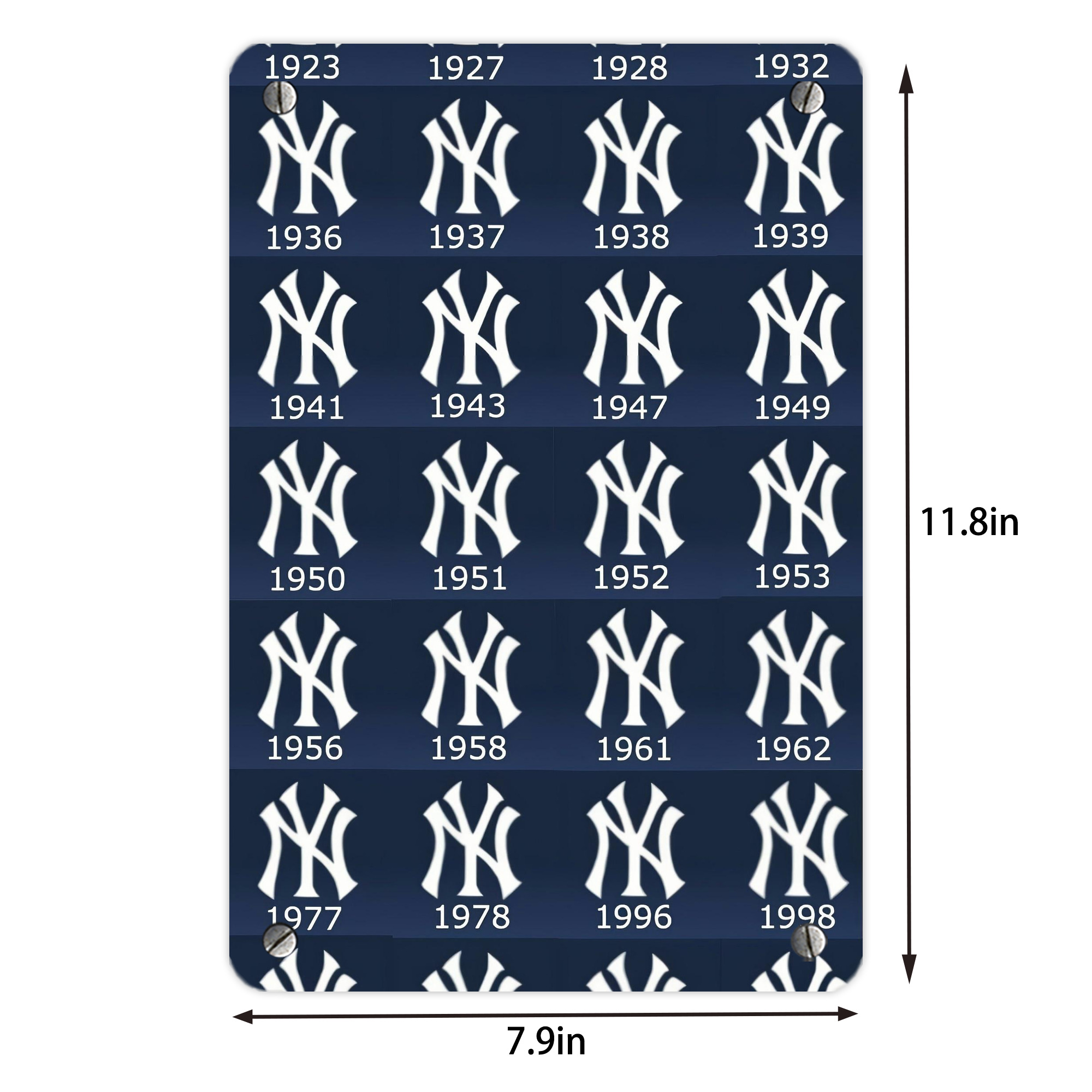 New York Yankees 229 Metal Tin Sign 8x12inch - High-Quality Full-Print Decorative Wall Art, Durable Rust-Resistant Metal Plaque For Living Room, Bedroom, Kitchen, Office, Bar Décor