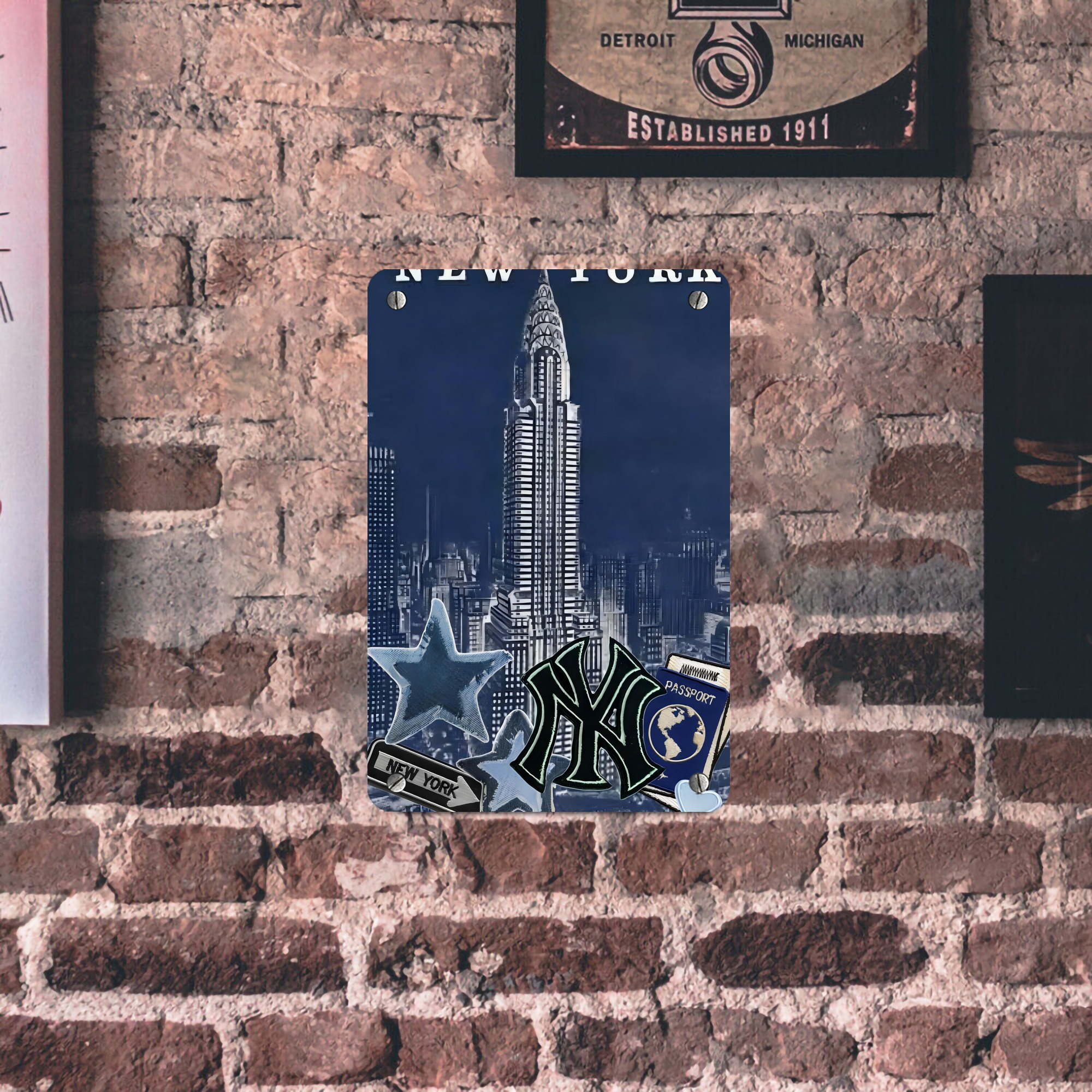 New York Yankees 331 Metal Tin Sign 8x12inch - High-Quality Full-Print Decorative Wall Art, Durable Rust-Resistant Metal Plaque For Living Room, Bedroom, Kitchen, Office, Bar Décor