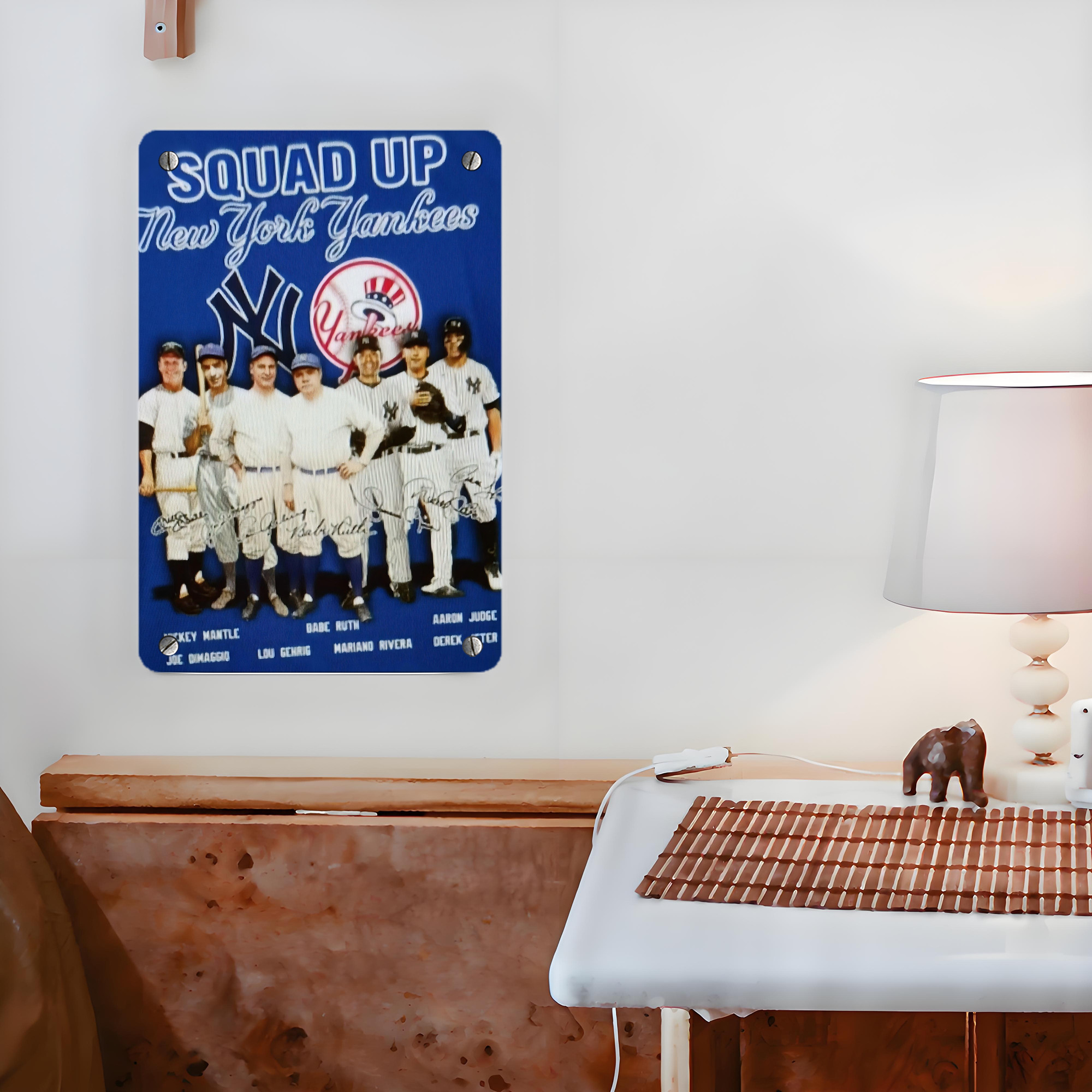 New York Yankees 312 Metal Tin Sign 8x12inch - High-Quality Full-Print Decorative Wall Art, Durable Rust-Resistant Metal Plaque For Living Room, Bedroom, Kitchen, Office, Bar Décor