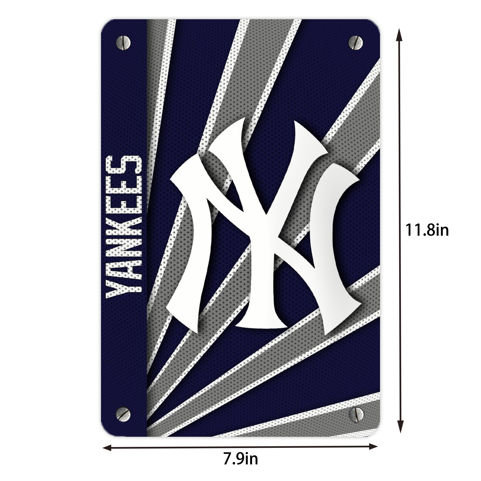 New York Yankees 321 Metal Tin Sign 8x12inch - High-Quality Full-Print Decorative Wall Art, Durable Rust-Resistant Metal Plaque For Living Room, Bedroom, Kitchen, Office, Bar Décor