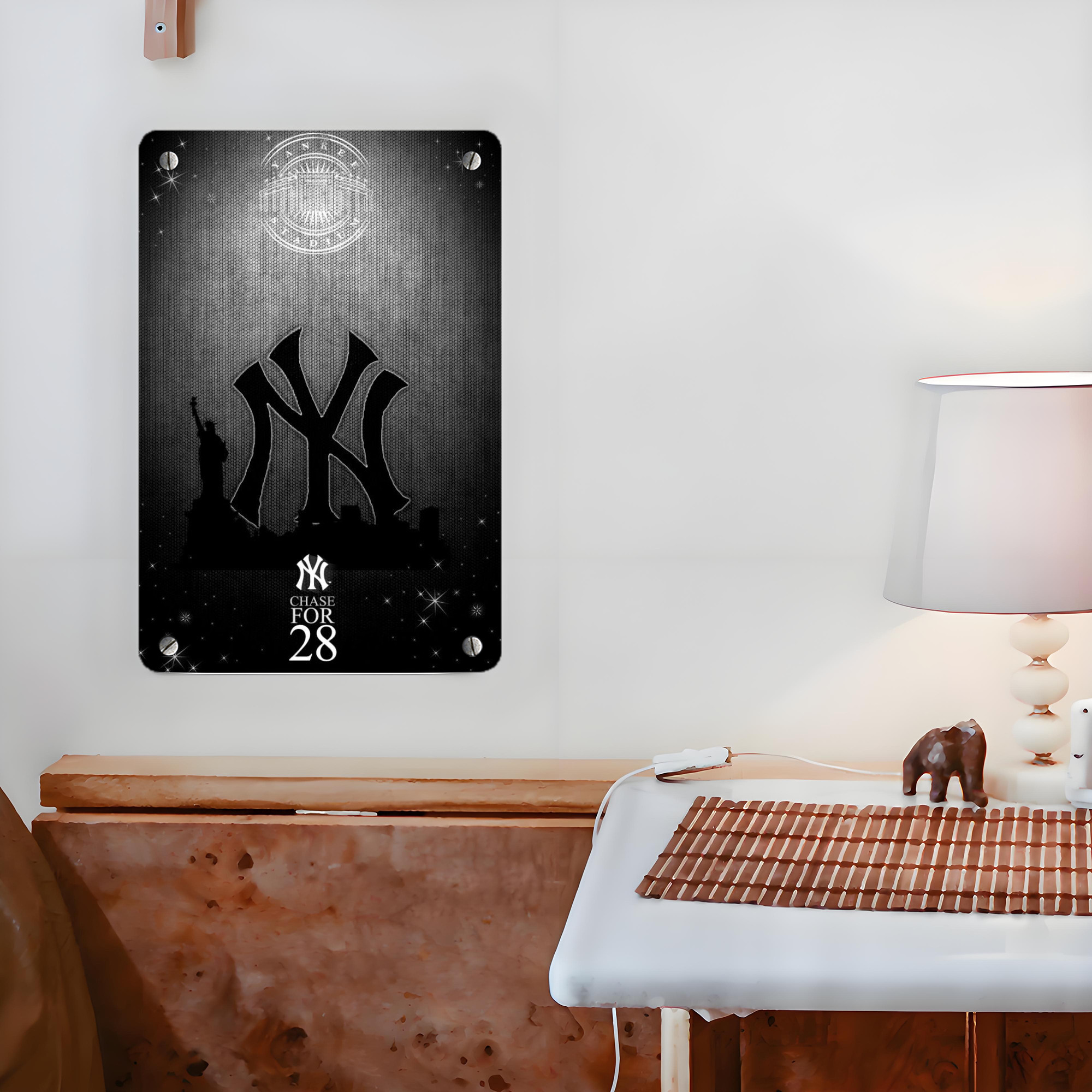 New York Yankees 313 Metal Tin Sign 8x12inch - High-Quality Full-Print Decorative Wall Art, Durable Rust-Resistant Metal Plaque For Living Room, Bedroom, Kitchen, Office, Bar Décor