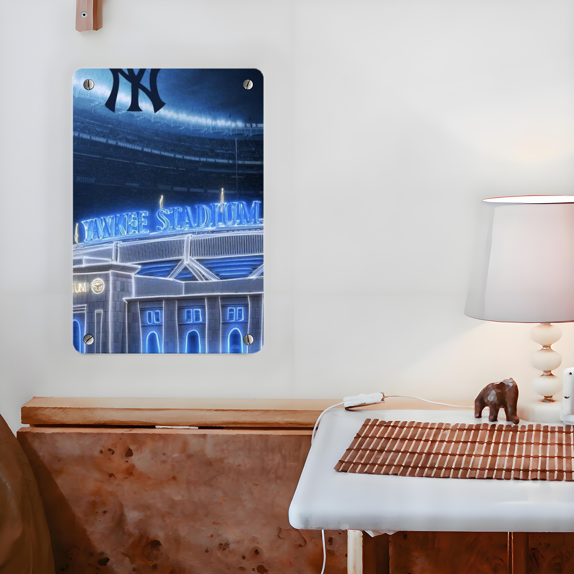 New York Yankees 328 Metal Tin Sign 8x12inch - High-Quality Full-Print Decorative Wall Art, Durable Rust-Resistant Metal Plaque For Living Room, Bedroom, Kitchen, Office, Bar Décor