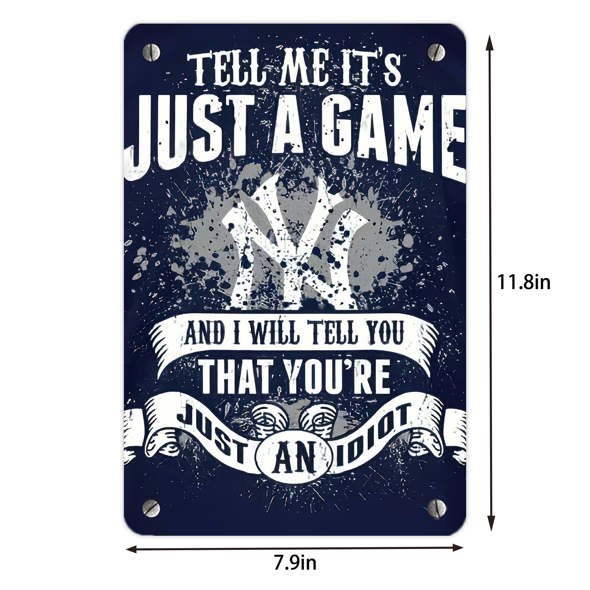 New York Yankees 322 Metal Tin Sign 8x12inch - High-Quality Full-Print Decorative Wall Art, Durable Rust-Resistant Metal Plaque For Living Room, Bedroom, Kitchen, Office, Bar Décor