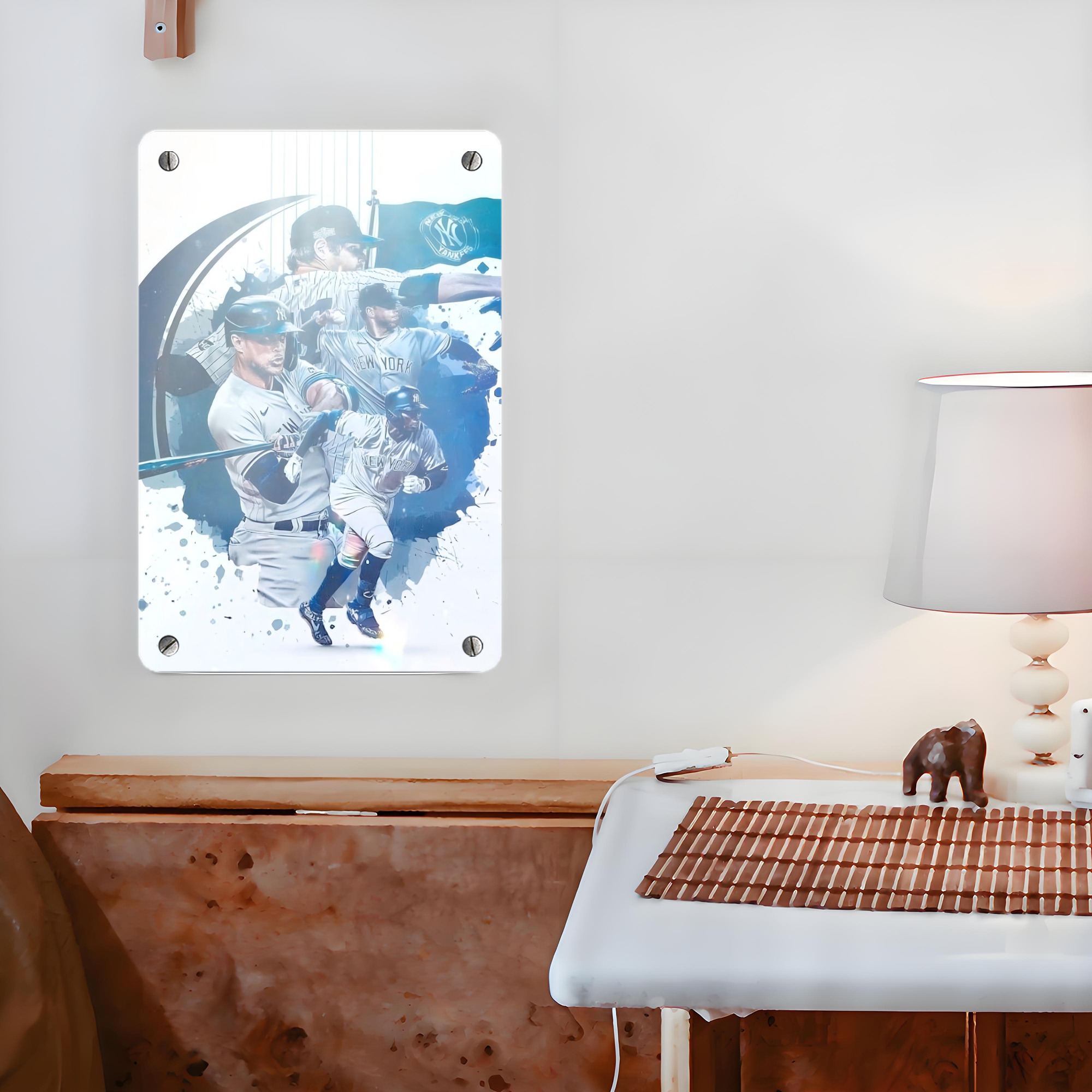 New York Yankees 329 Metal Tin Sign 8x12inch - High-Quality Full-Print Decorative Wall Art, Durable Rust-Resistant Metal Plaque For Living Room, Bedroom, Kitchen, Office, Bar Décor