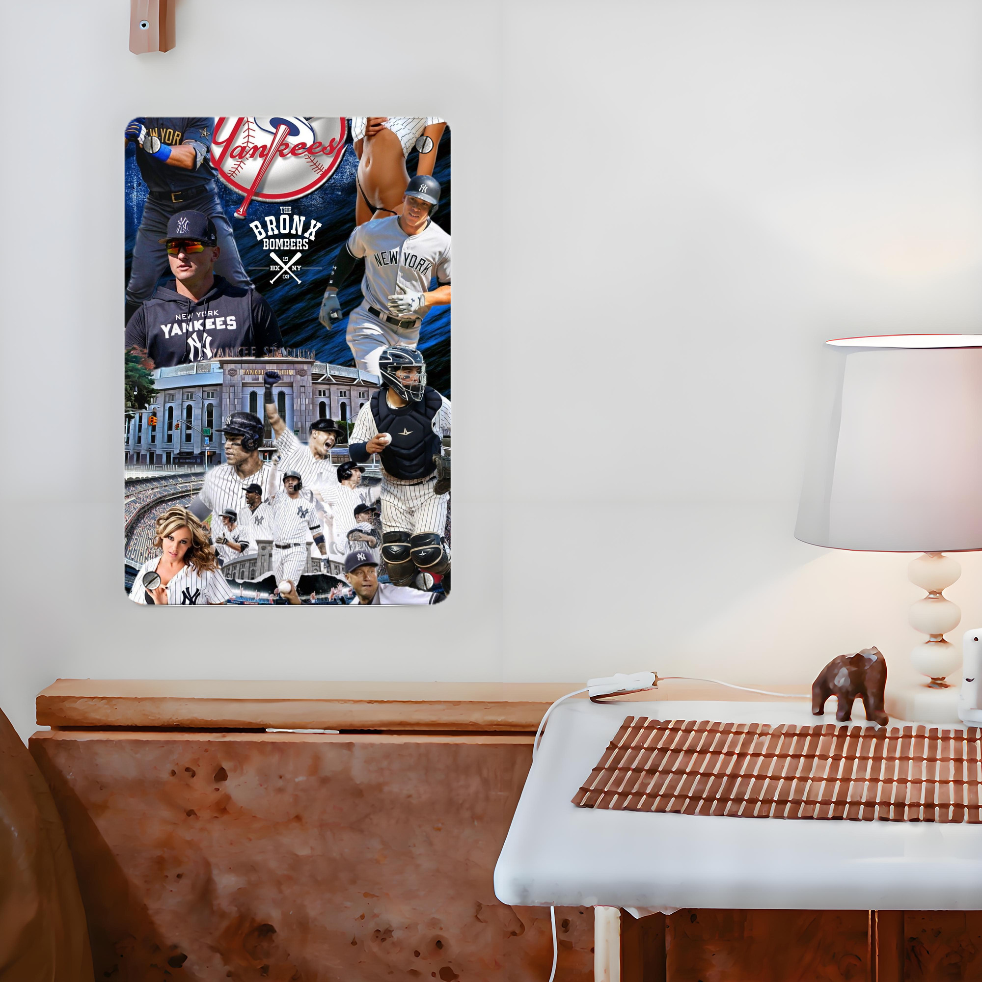 New York Yankees 336 Metal Tin Sign 8x12inch - High-Quality Full-Print Decorative Wall Art, Durable Rust-Resistant Metal Plaque For Living Room, Bedroom, Kitchen, Office, Bar Décor