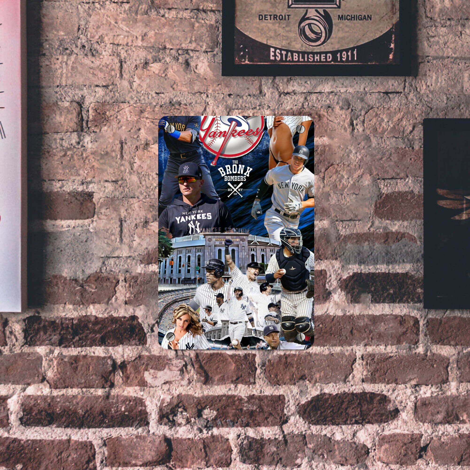 New York Yankees 336 Metal Tin Sign 8x12inch - High-Quality Full-Print Decorative Wall Art, Durable Rust-Resistant Metal Plaque For Living Room, Bedroom, Kitchen, Office, Bar Décor