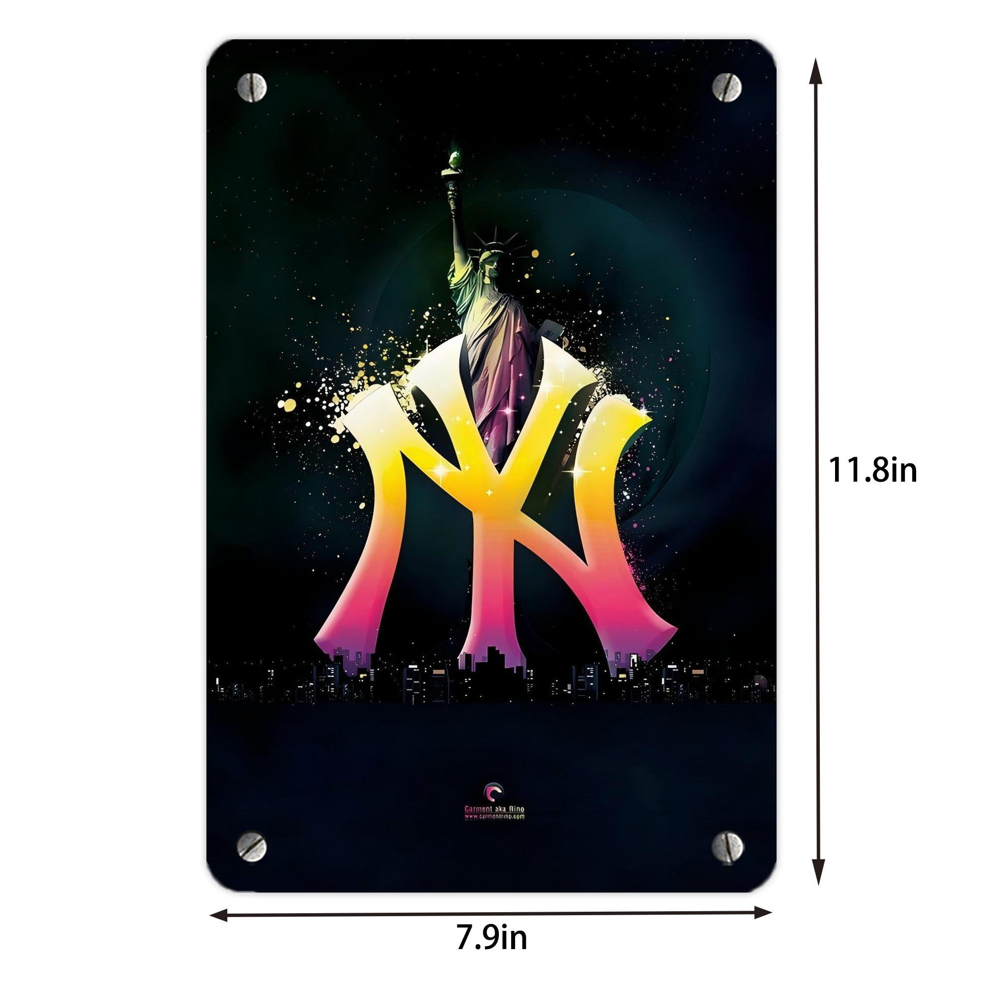 New York Yankees 335 Metal Tin Sign 8x12inch - High-Quality Full-Print Decorative Wall Art, Durable Rust-Resistant Metal Plaque For Living Room, Bedroom, Kitchen, Office, Bar Décor