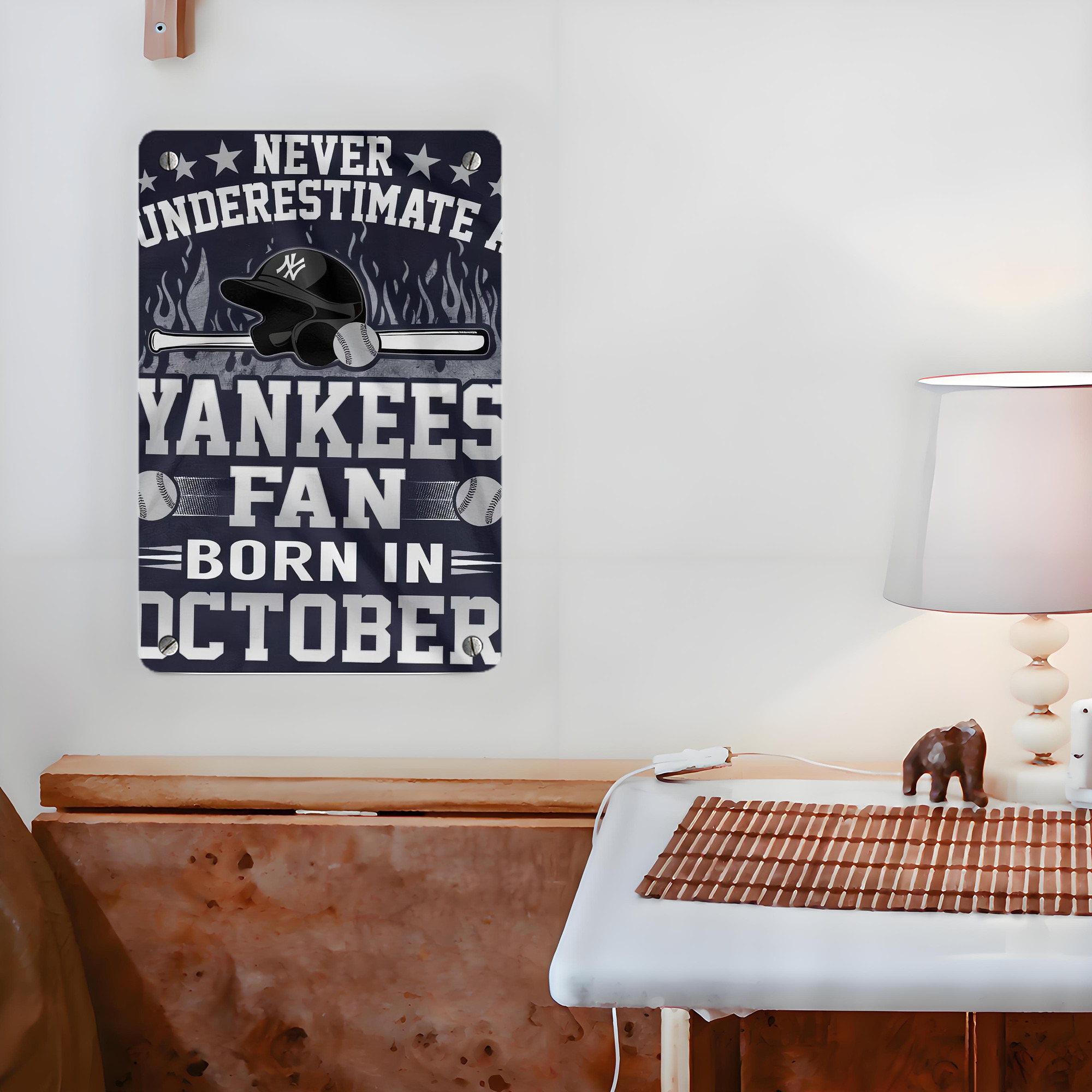 New York Yankees 349 Metal Tin Sign 8x12inch - High-Quality Full-Print Decorative Wall Art, Durable Rust-Resistant Metal Plaque For Living Room, Bedroom, Kitchen, Office, Bar Décor