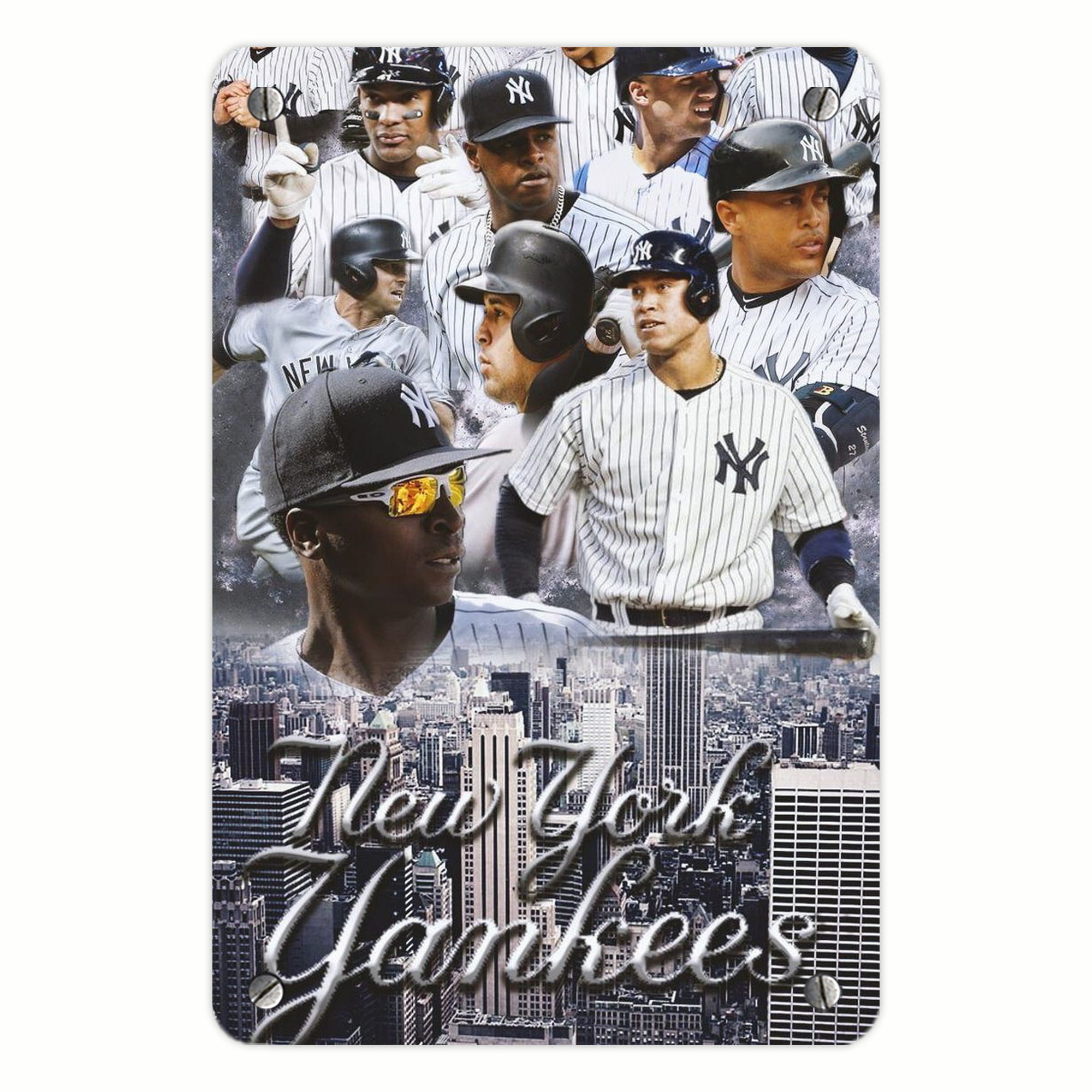 New York Yankees 101 Metal Tin Sign 8x12inch - High-Quality Full-Print Decorative Wall Art, Durable Rust-Resistant Metal Plaque For Living Room, Bedroom, Kitchen, Office, Bar Décor