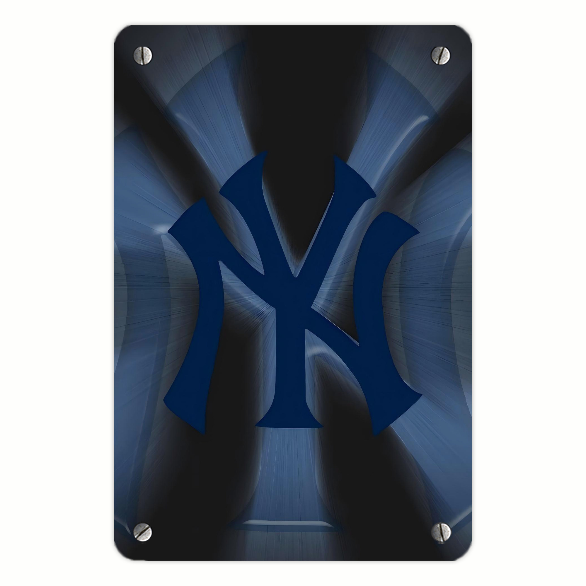 New York Yankees 110 Metal Tin Sign 8x12inch - High-Quality Full-Print Decorative Wall Art, Durable Rust-Resistant Metal Plaque For Living Room, Bedroom, Kitchen, Office, Bar Décor