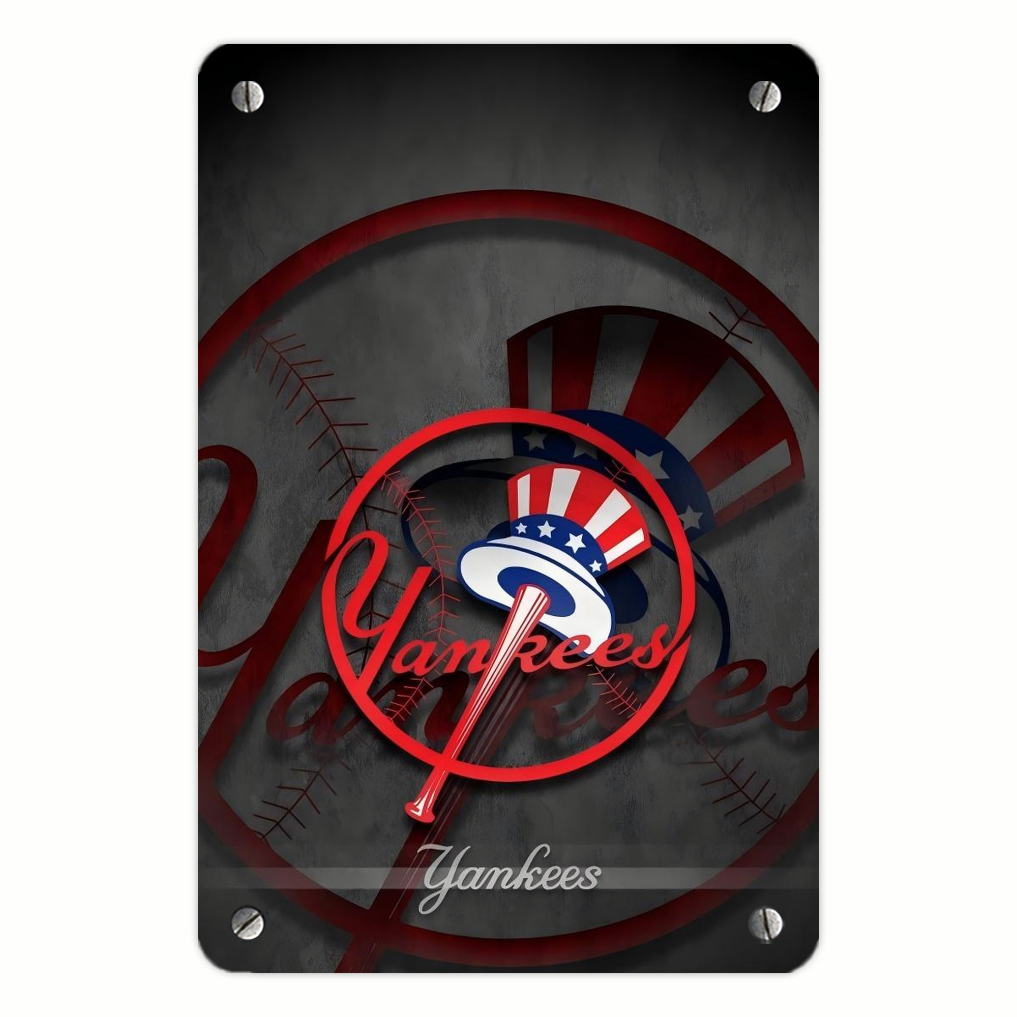 New York Yankees 97 Metal Tin Sign 8x12inch - High-Quality Full-Print Decorative Wall Art, Durable Rust-Resistant Metal Plaque For Living Room, Bedroom, Kitchen, Office, Bar Décor