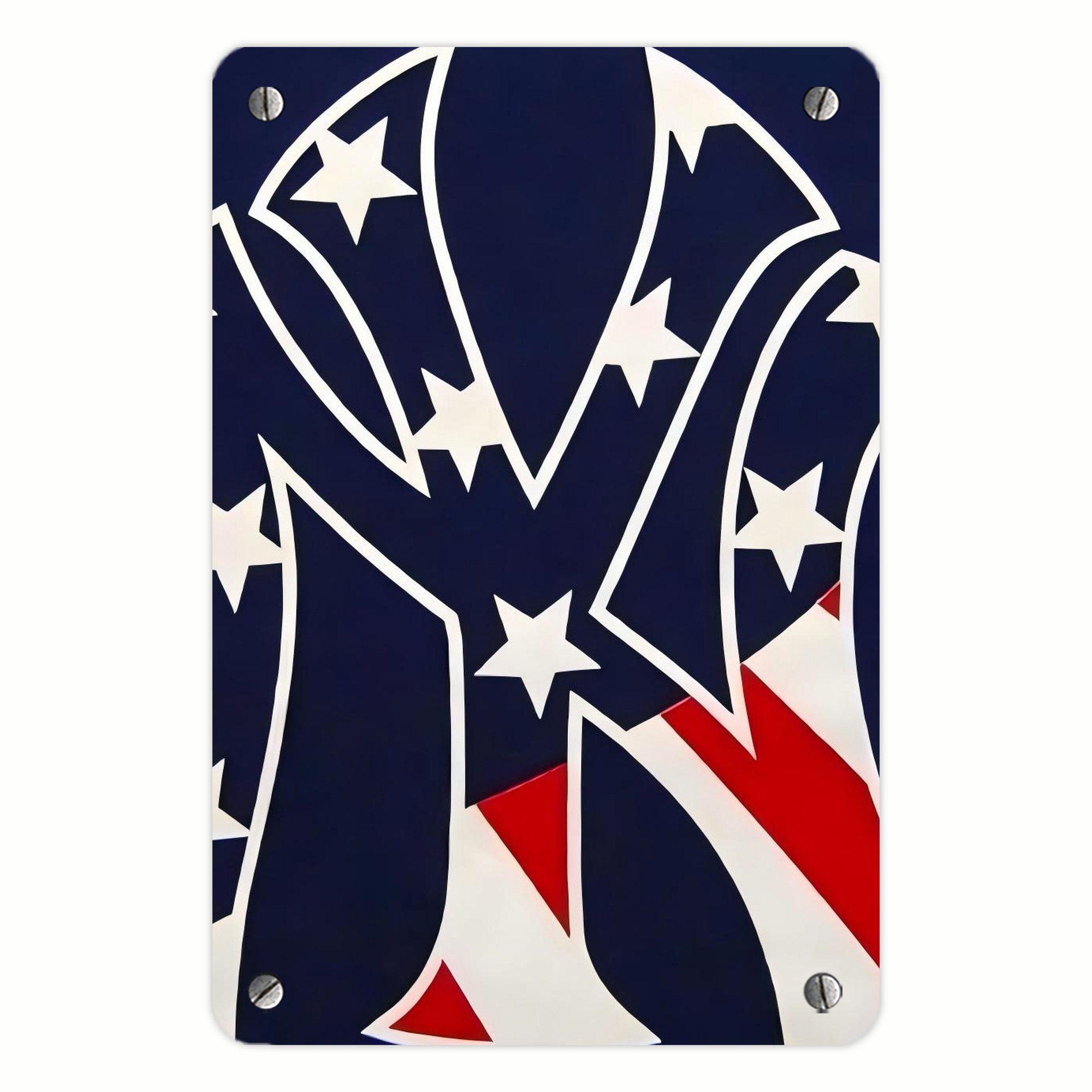 New York Yankees Logo USA Metal Tin Sign 8x12inch - High-Quality Full-Print Decorative Wall Art, Durable Rust-Resistant Metal Plaque For Living Room, Bedroom, Kitchen, Office, Bar Décor