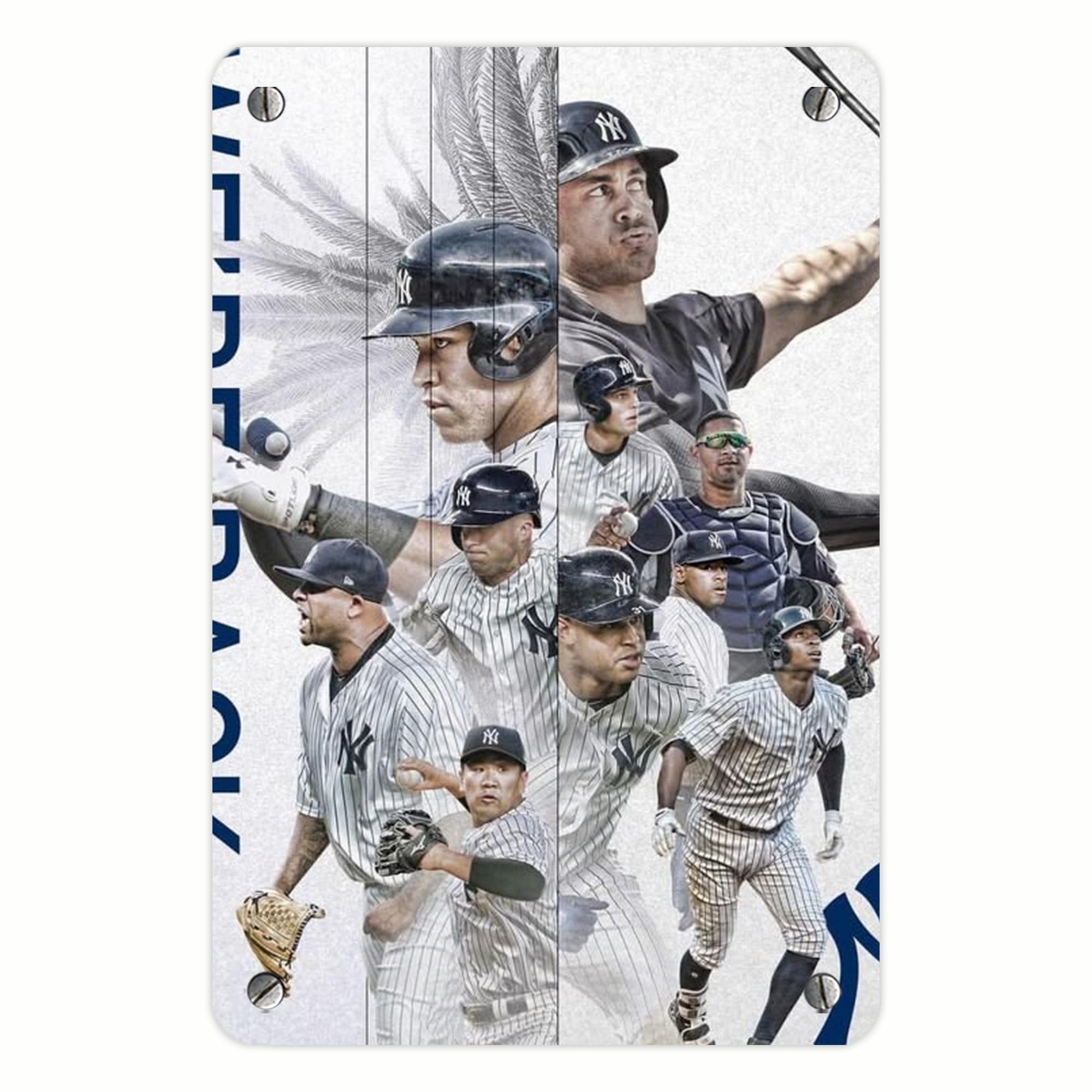 New York Yankees 109 Metal Tin Sign 8x12inch - High-Quality Full-Print Decorative Wall Art, Durable Rust-Resistant Metal Plaque For Living Room, Bedroom, Kitchen, Office, Bar Décor