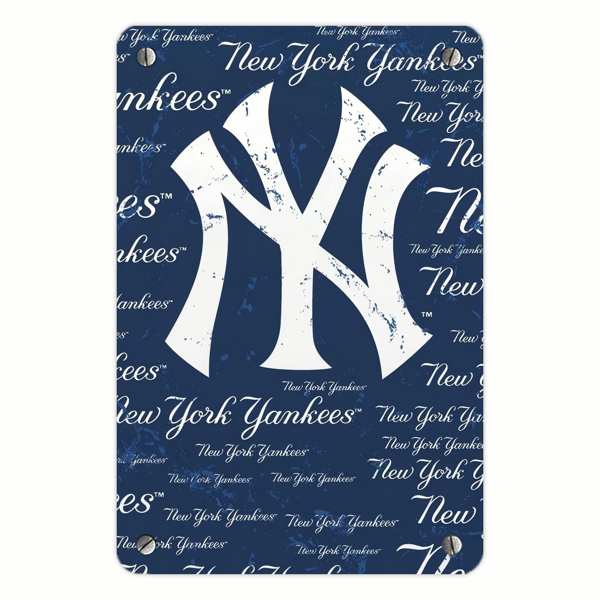 New York Yankees 117 Metal Tin Sign 8x12inch - High-Quality Full-Print Decorative Wall Art, Durable Rust-Resistant Metal Plaque For Living Room, Bedroom, Kitchen, Office, Bar Décor