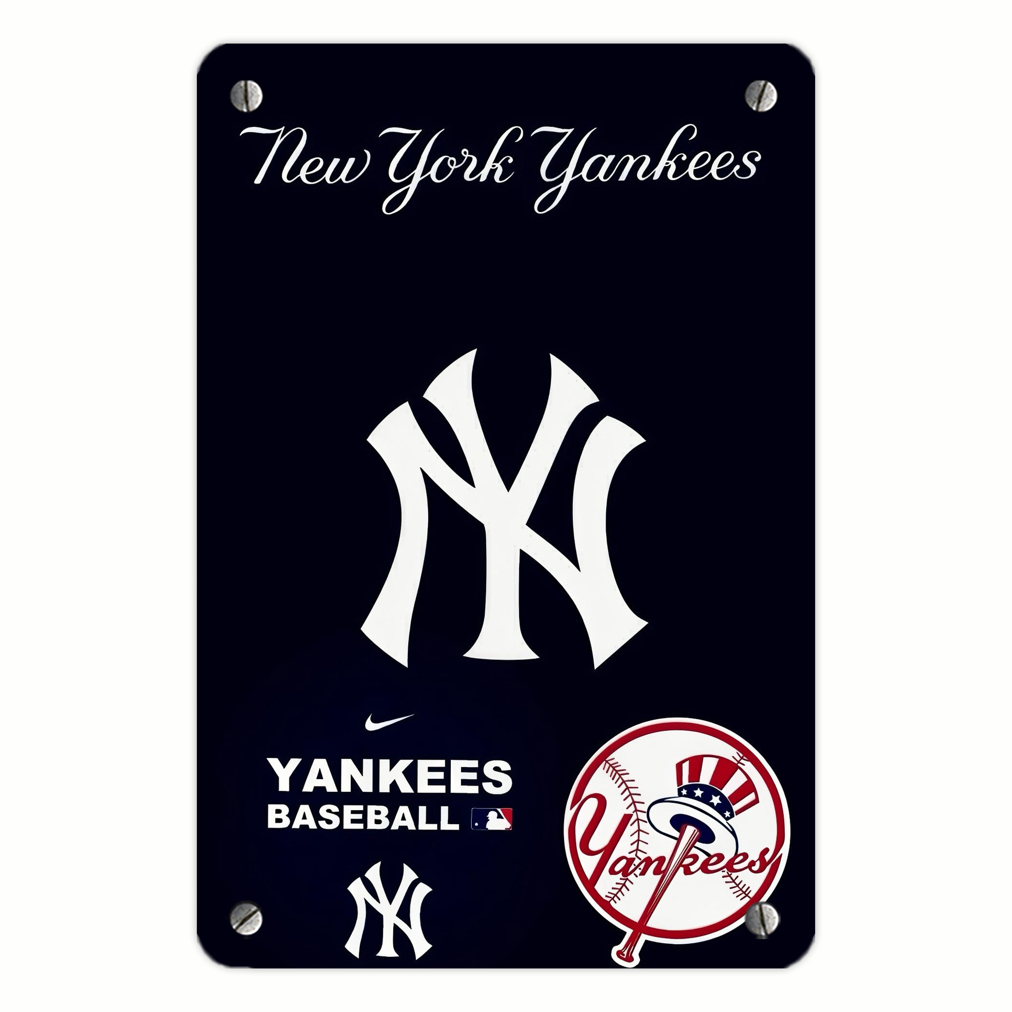 New York Yankees 122 Metal Tin Sign 8x12inch - High-Quality Full-Print Decorative Wall Art, Durable Rust-Resistant Metal Plaque For Living Room, Bedroom, Kitchen, Office, Bar Décor