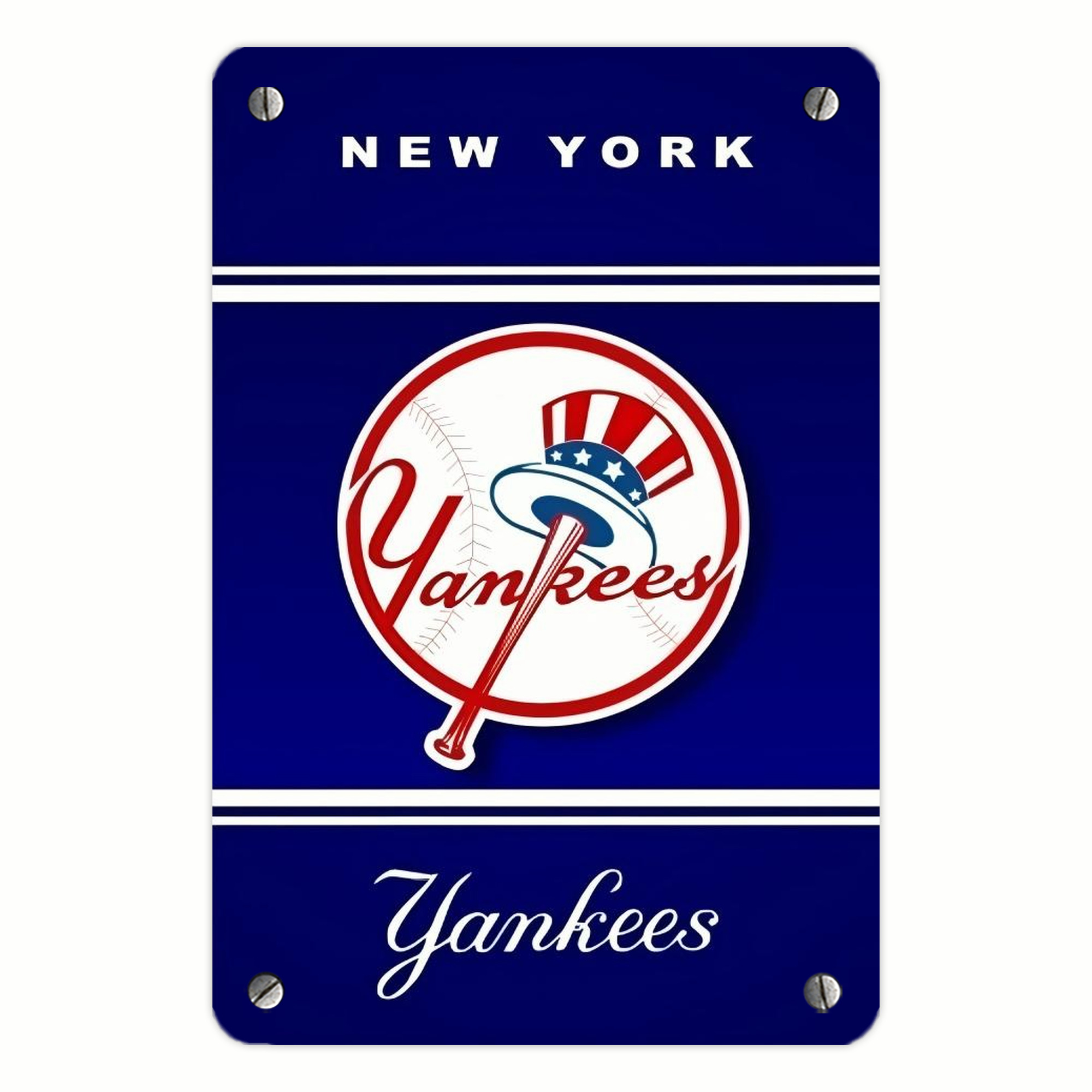 New York Yankees 139 Metal Tin Sign 8x12inch - High-Quality Full-Print Decorative Wall Art, Durable Rust-Resistant Metal Plaque For Living Room, Bedroom, Kitchen, Office, Bar Décor