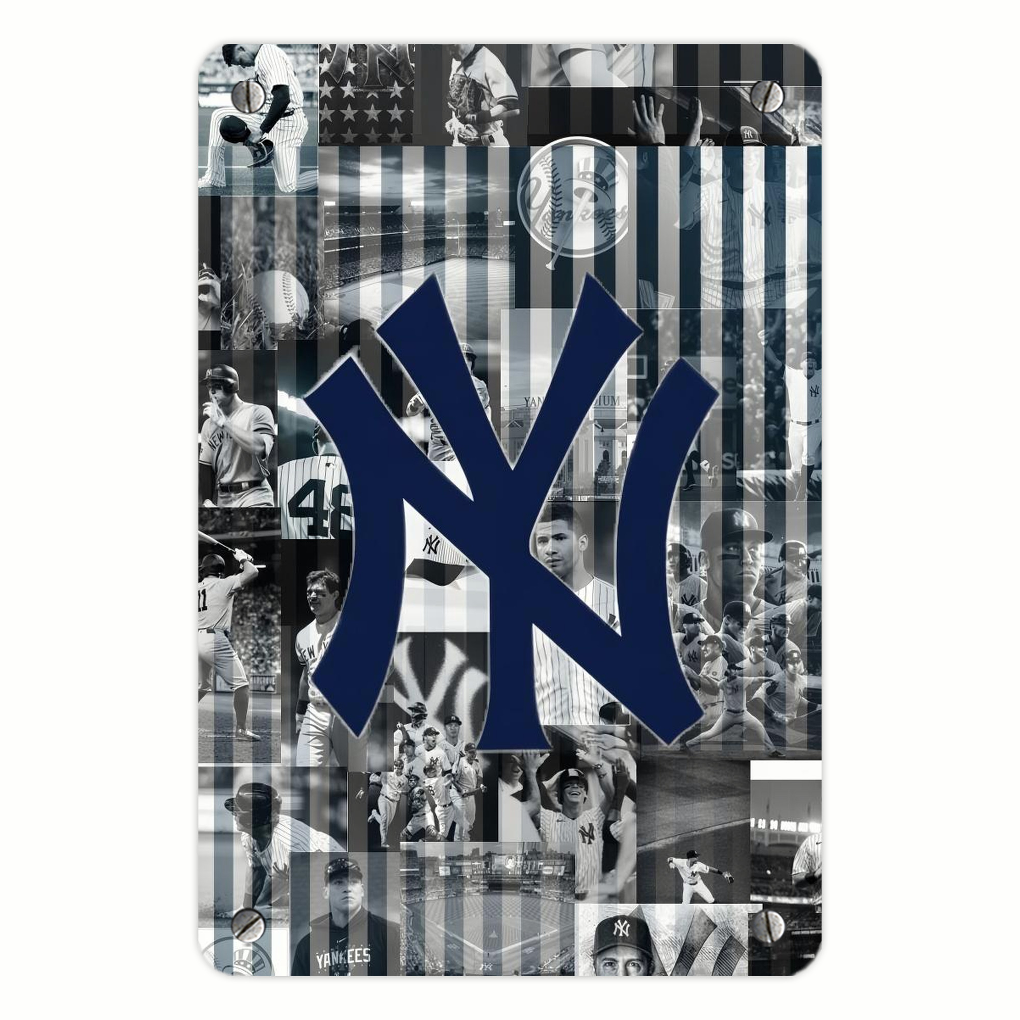 New York Yankees 135 Metal Tin Sign 8x12inch - High-Quality Full-Print Decorative Wall Art, Durable Rust-Resistant Metal Plaque For Living Room, Bedroom, Kitchen, Office, Bar Décor