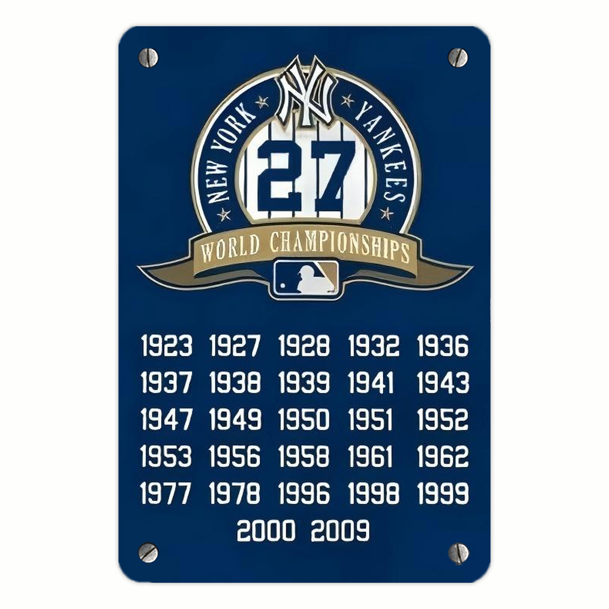 New York Yankees 144 Metal Tin Sign 8x12inch - High-Quality Full-Print Decorative Wall Art, Durable Rust-Resistant Metal Plaque For Living Room, Bedroom, Kitchen, Office, Bar Décor