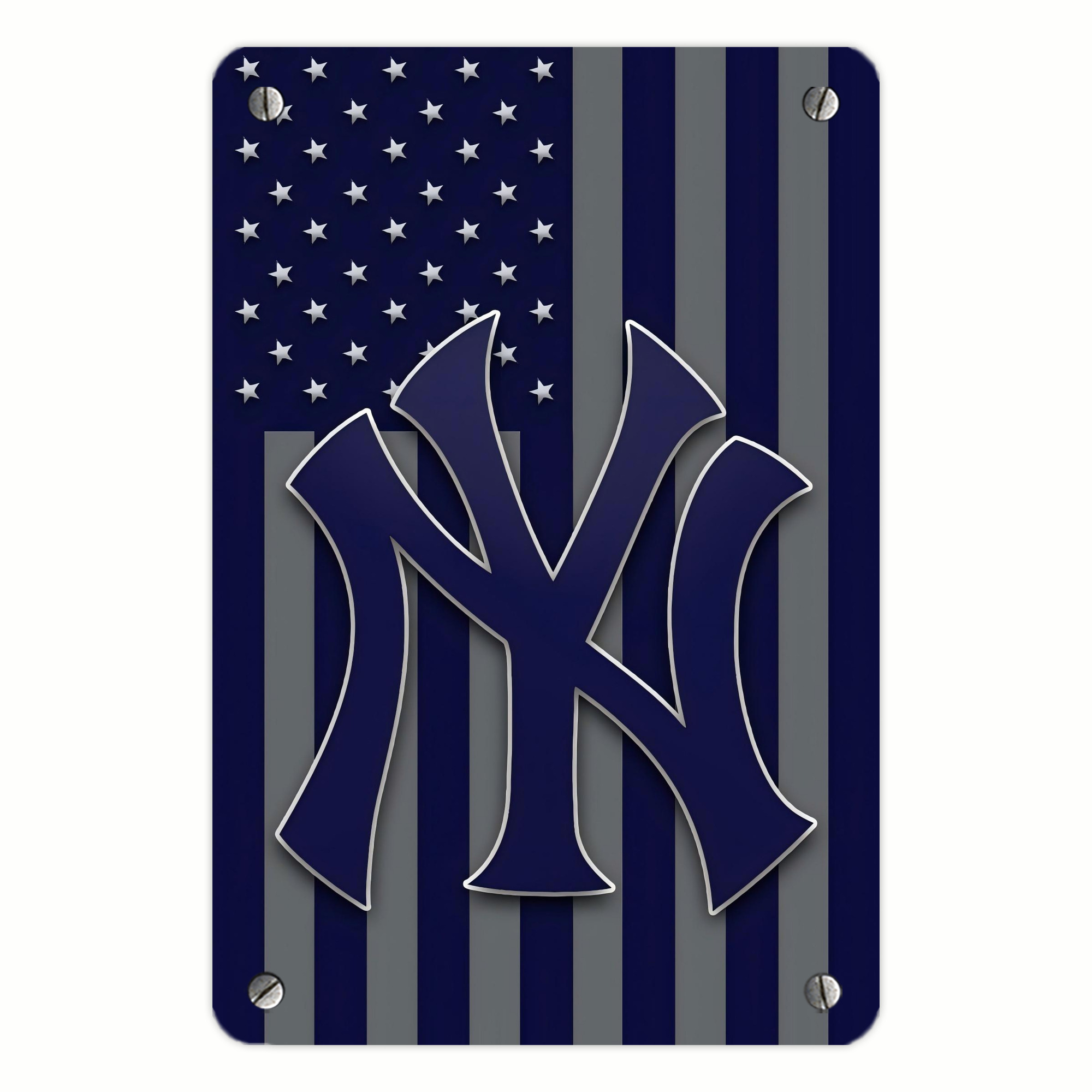 New York Yankees 162 Metal Tin Sign 8x12inch - High-Quality Full-Print Decorative Wall Art, Durable Rust-Resistant Metal Plaque For Living Room, Bedroom, Kitchen, Office, Bar Décor