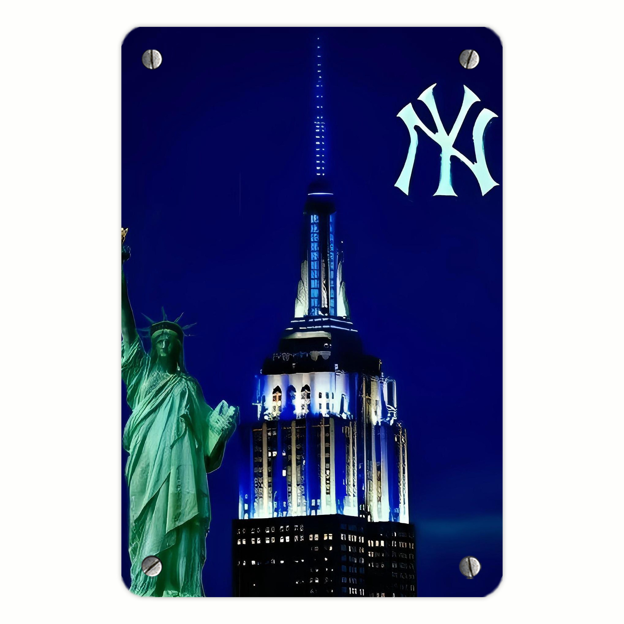 New York Yankees 175 Metal Tin Sign 8x12inch - High-Quality Full-Print Decorative Wall Art, Durable Rust-Resistant Metal Plaque For Living Room, Bedroom, Kitchen, Office, Bar Décor