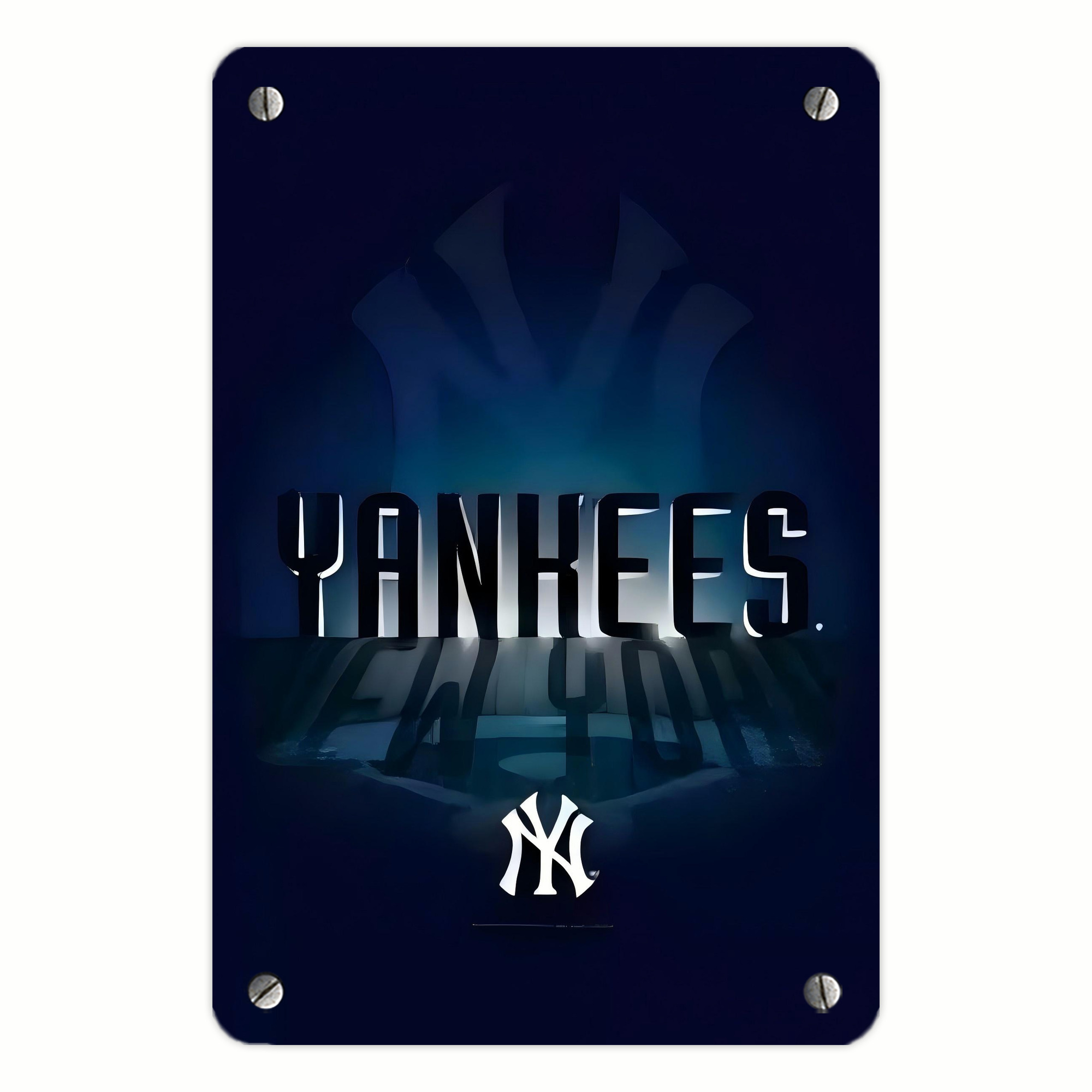 New York Yankees 160 Metal Tin Sign 8x12inch - High-Quality Full-Print Decorative Wall Art, Durable Rust-Resistant Metal Plaque For Living Room, Bedroom, Kitchen, Office, Bar Décor