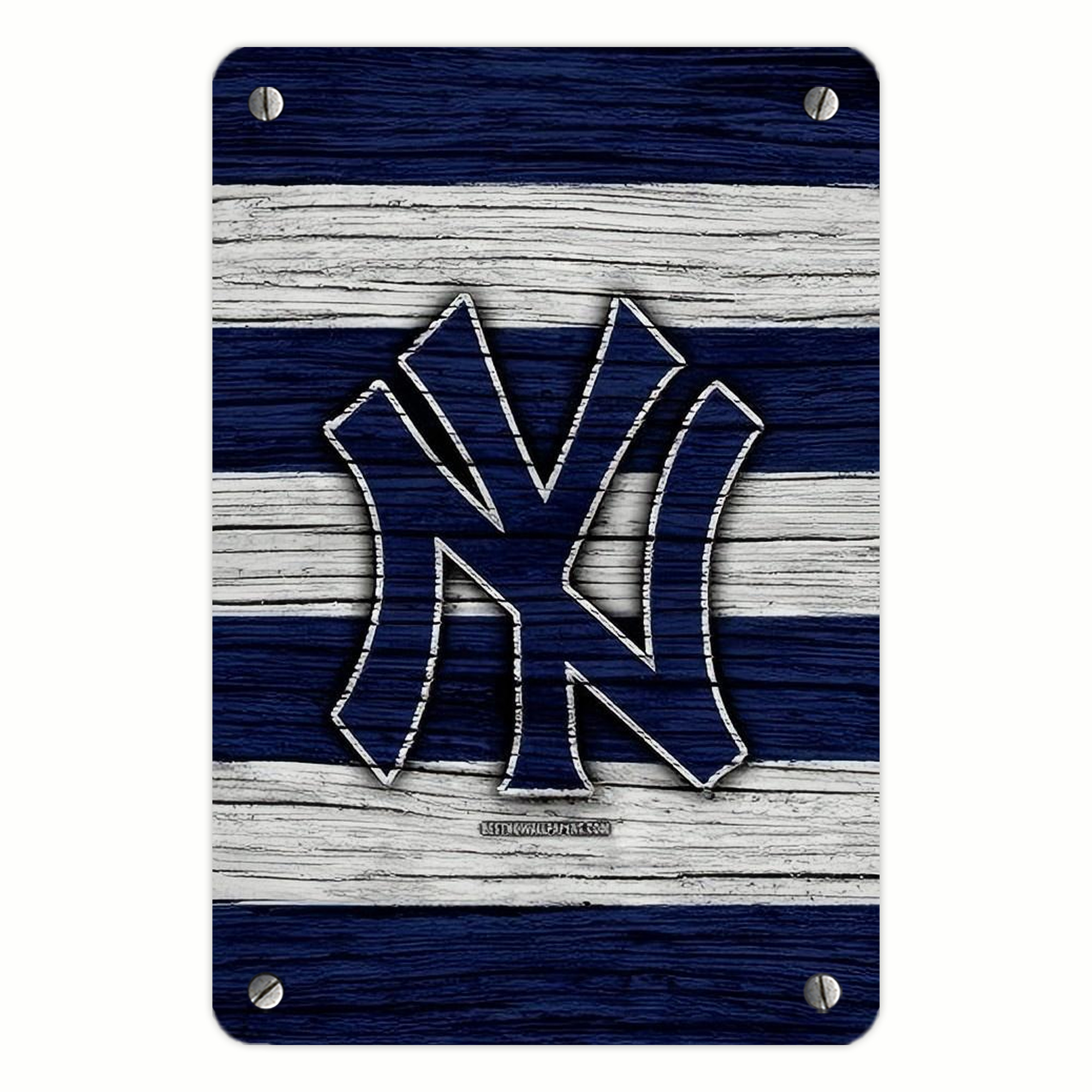 New York Yankees 187 Metal Tin Sign 8x12inch - High-Quality Full-Print Decorative Wall Art, Durable Rust-Resistant Metal Plaque For Living Room, Bedroom, Kitchen, Office, Bar Décor
