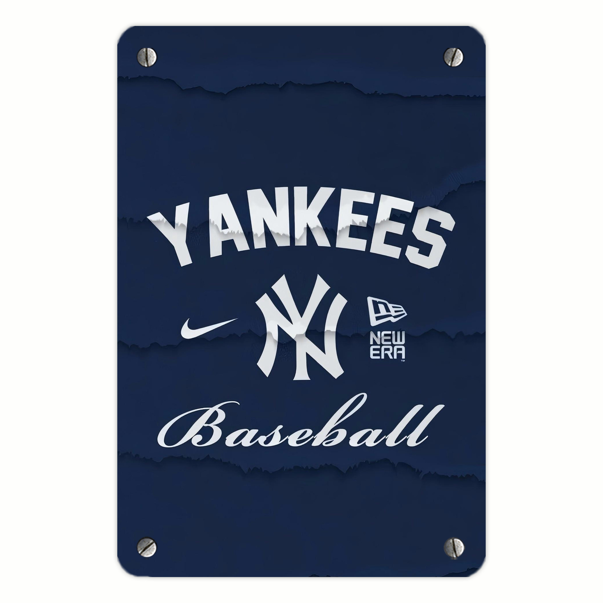 New York Yankees 167 Metal Tin Sign 8x12inch - High-Quality Full-Print Decorative Wall Art, Durable Rust-Resistant Metal Plaque For Living Room, Bedroom, Kitchen, Office, Bar Décor