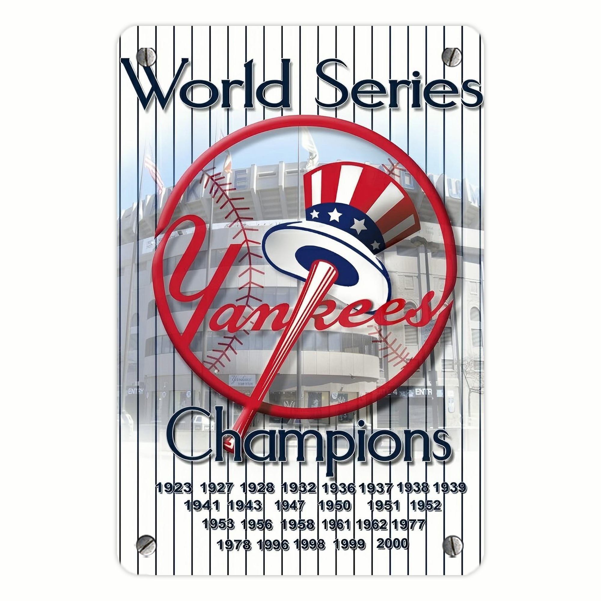 New York Yankees 184 Metal Tin Sign 8x12inch - High-Quality Full-Print Decorative Wall Art, Durable Rust-Resistant Metal Plaque For Living Room, Bedroom, Kitchen, Office, Bar Décor