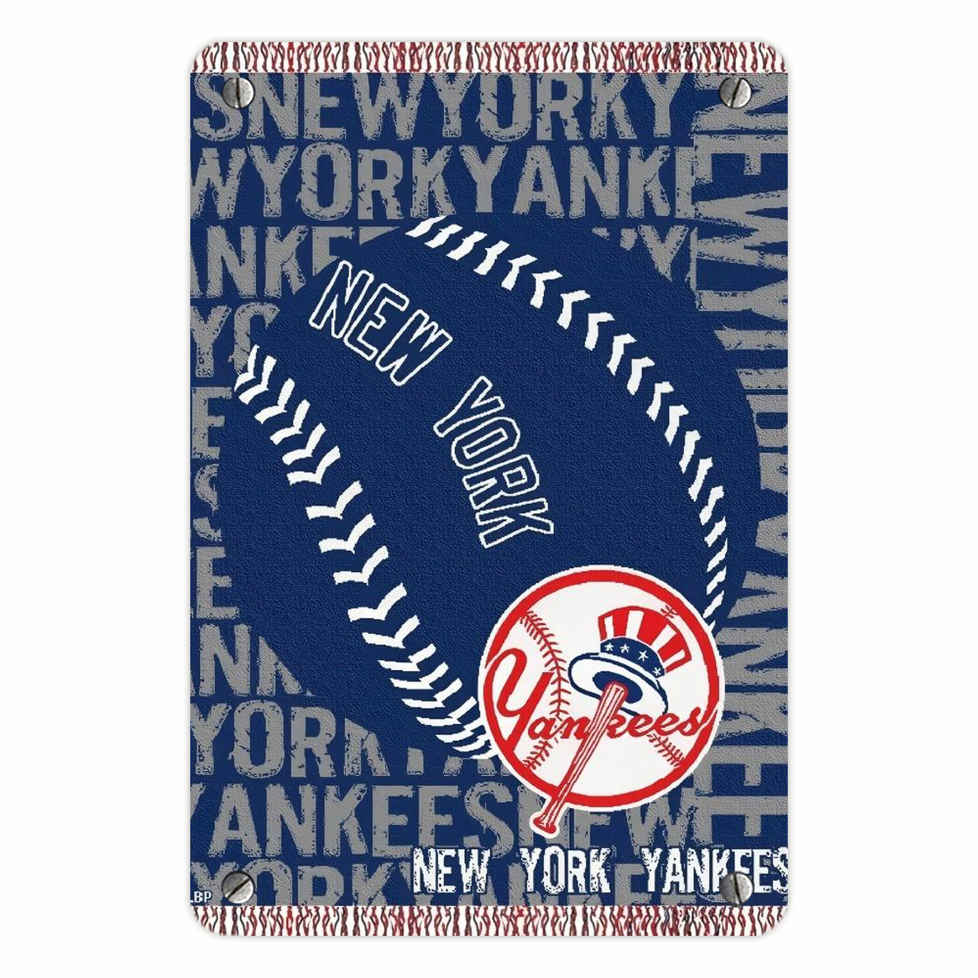 New York Yankees 198 Metal Tin Sign 8x12inch - High-Quality Full-Print Decorative Wall Art, Durable Rust-Resistant Metal Plaque For Living Room, Bedroom, Kitchen, Office, Bar Décor