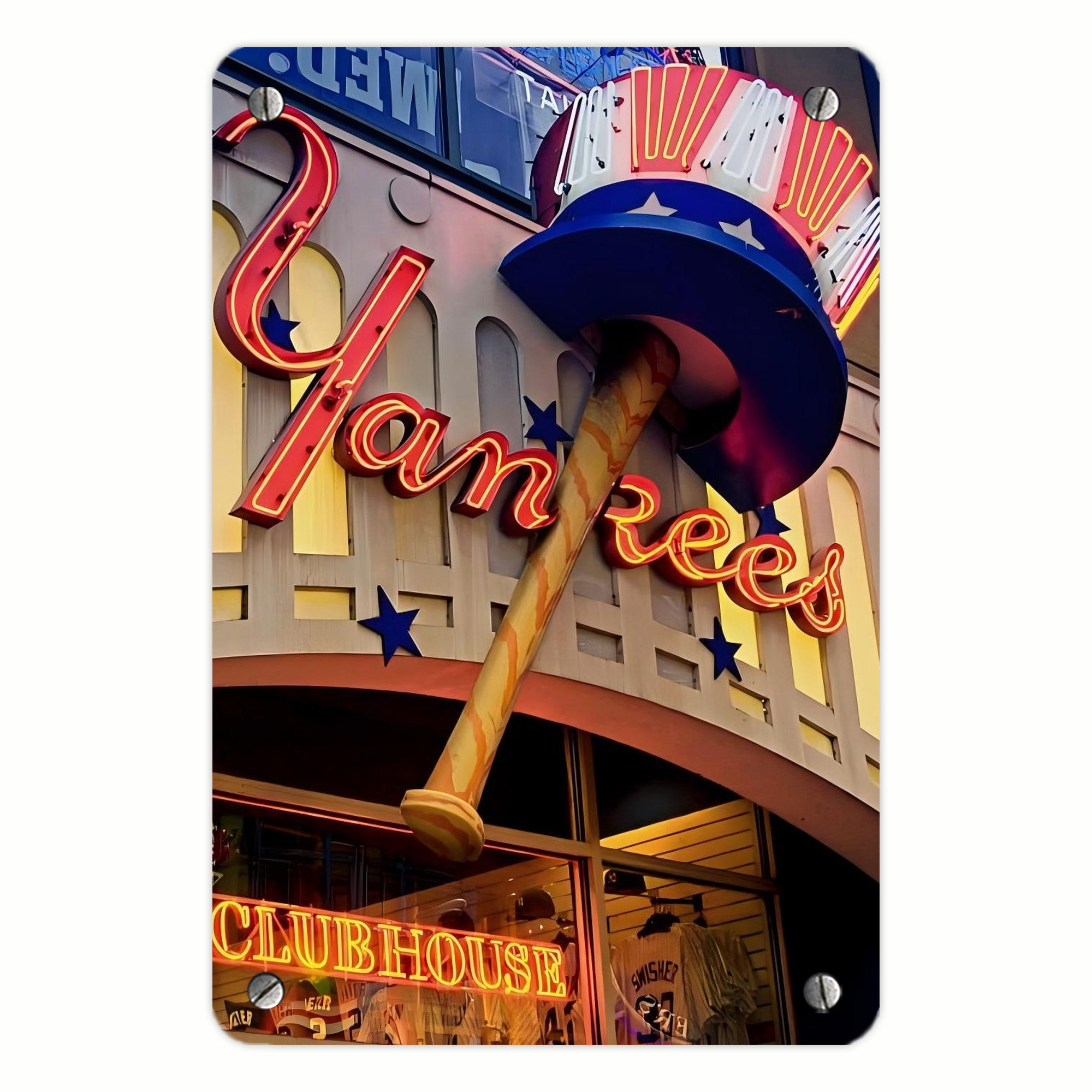 New York Yankees 178 Metal Tin Sign 8x12inch - High-Quality Full-Print Decorative Wall Art, Durable Rust-Resistant Metal Plaque For Living Room, Bedroom, Kitchen, Office, Bar Décor