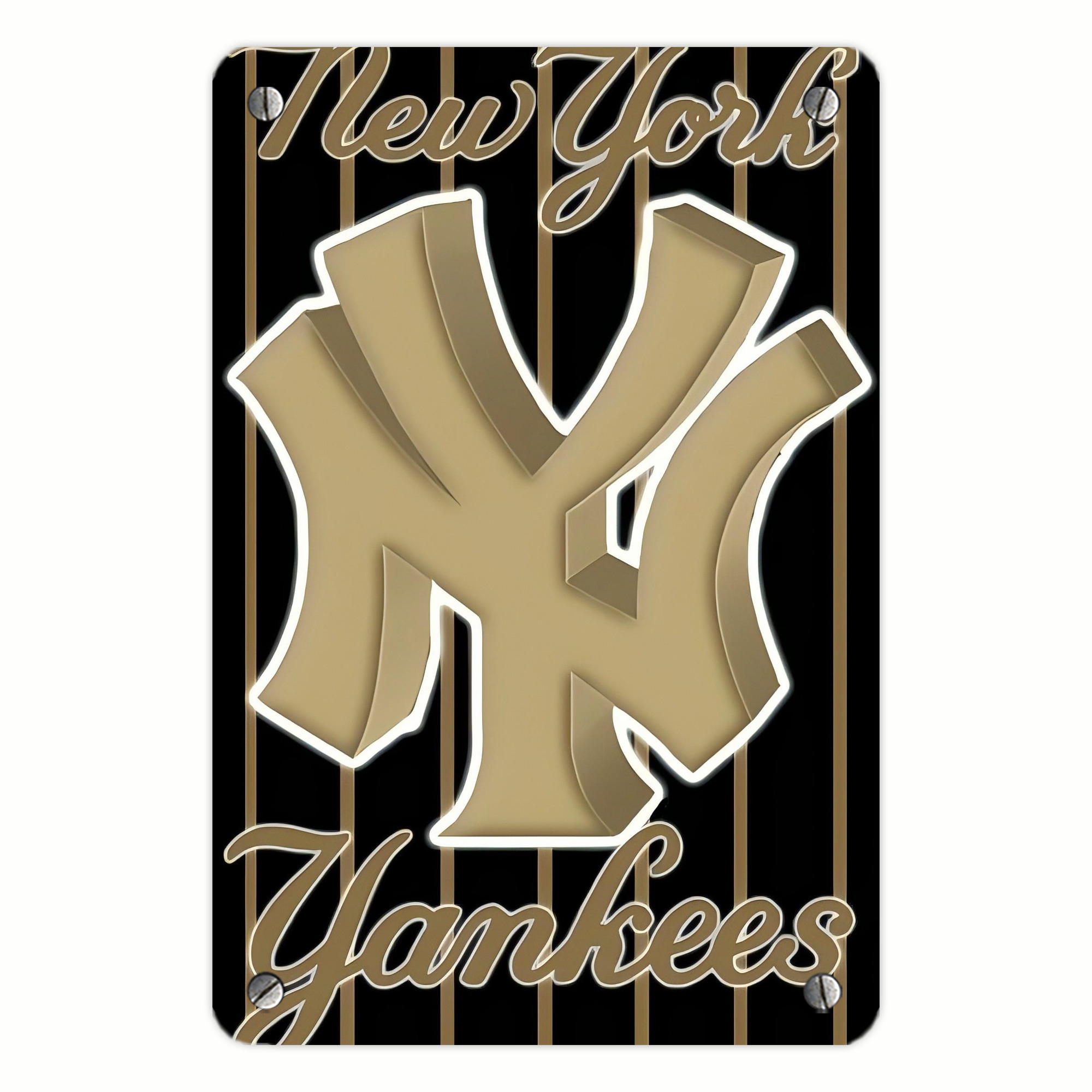 New York Yankees 185 Metal Tin Sign 8x12inch - High-Quality Full-Print Decorative Wall Art, Durable Rust-Resistant Metal Plaque For Living Room, Bedroom, Kitchen, Office, Bar Décor